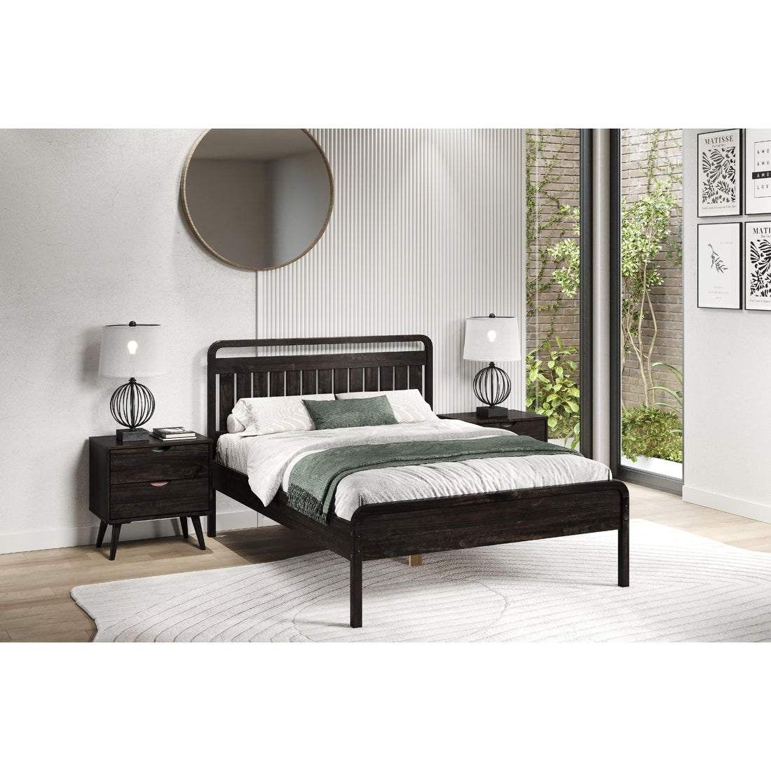  Donco Trading Company 2735-FUWL Full Platform Bed - Urban Walnut IMAGE 1