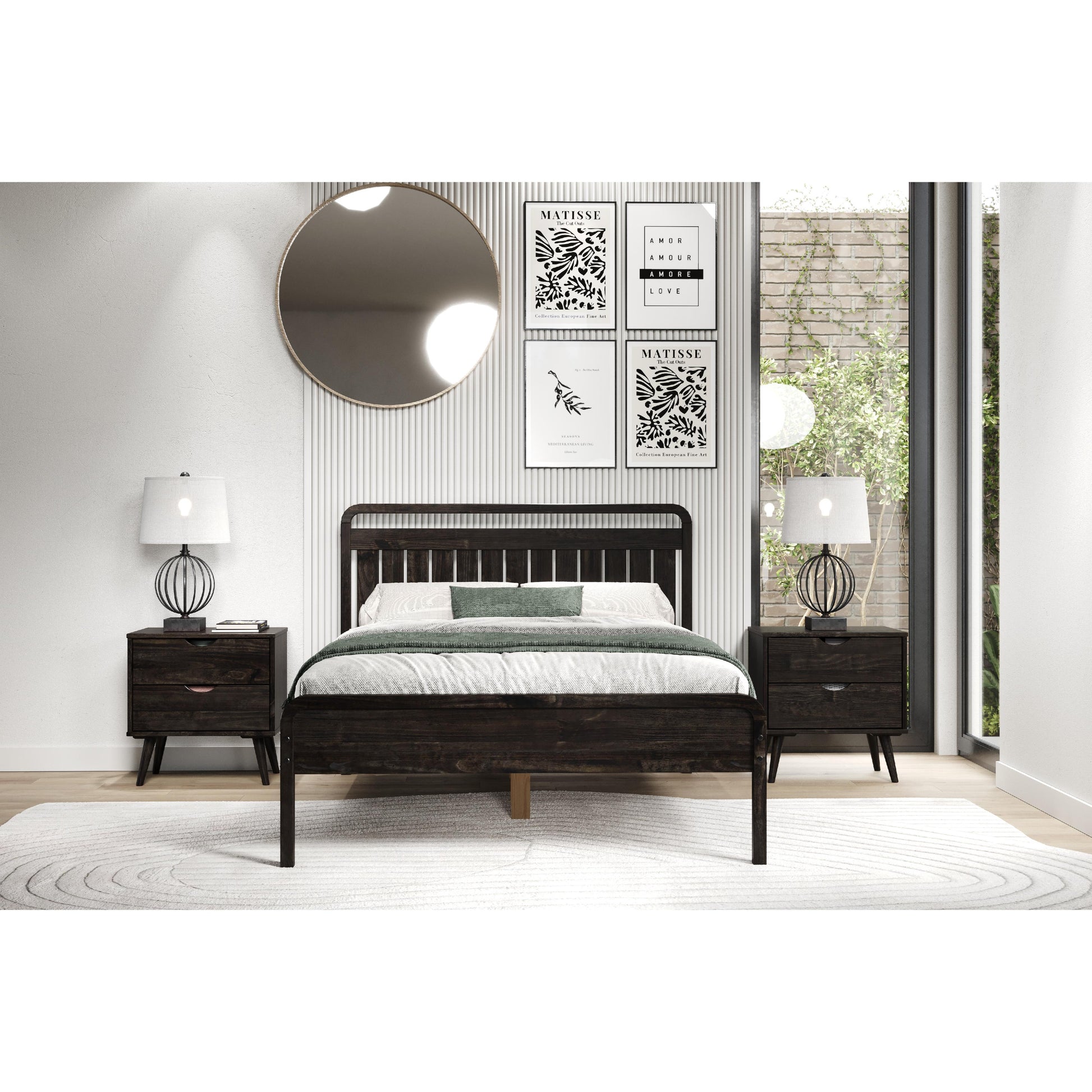  Donco Trading Company 2735-FUWL Full Platform Bed - Urban Walnut IMAGE 2
