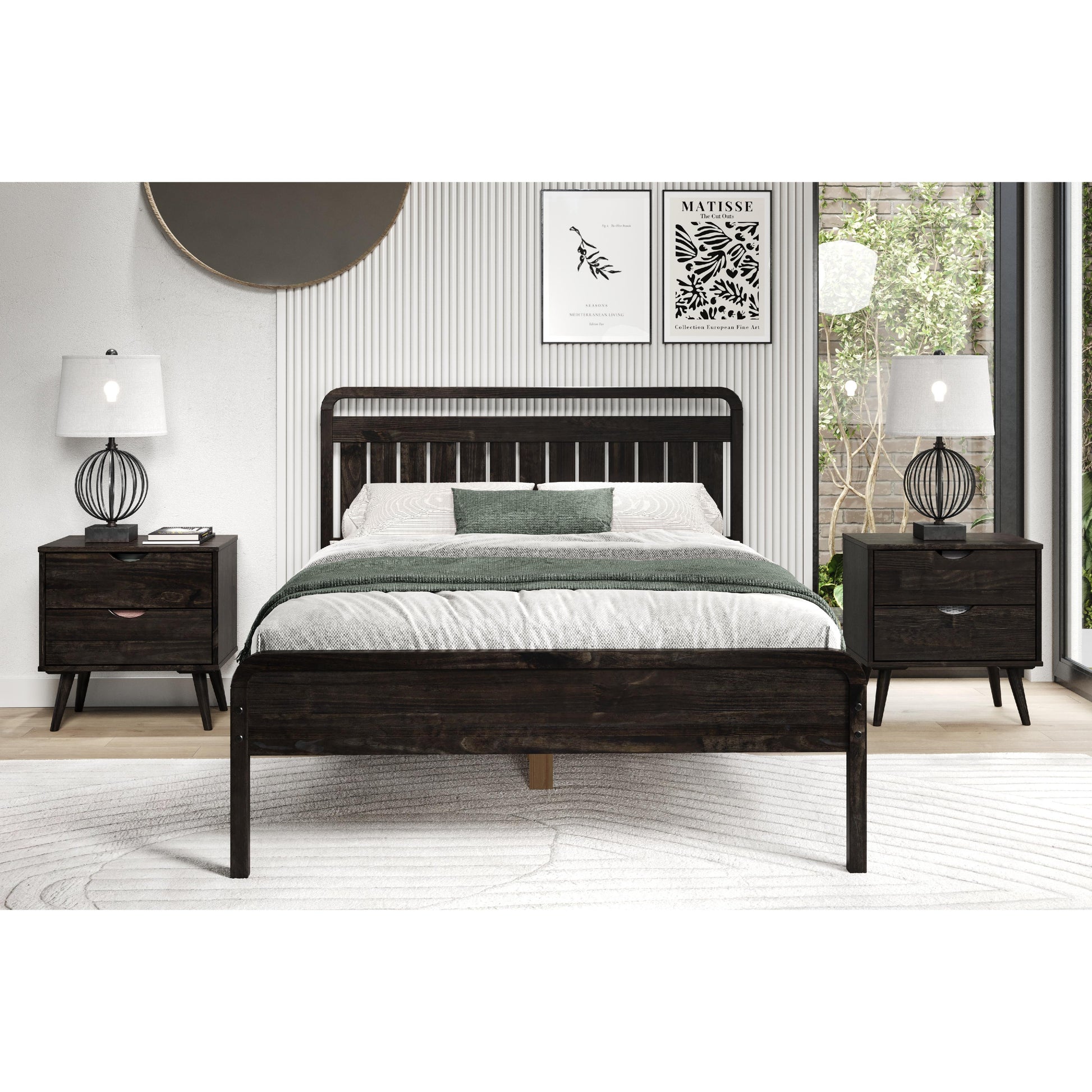  Donco Trading Company 2735-FUWL Full Platform Bed - Urban Walnut IMAGE 3