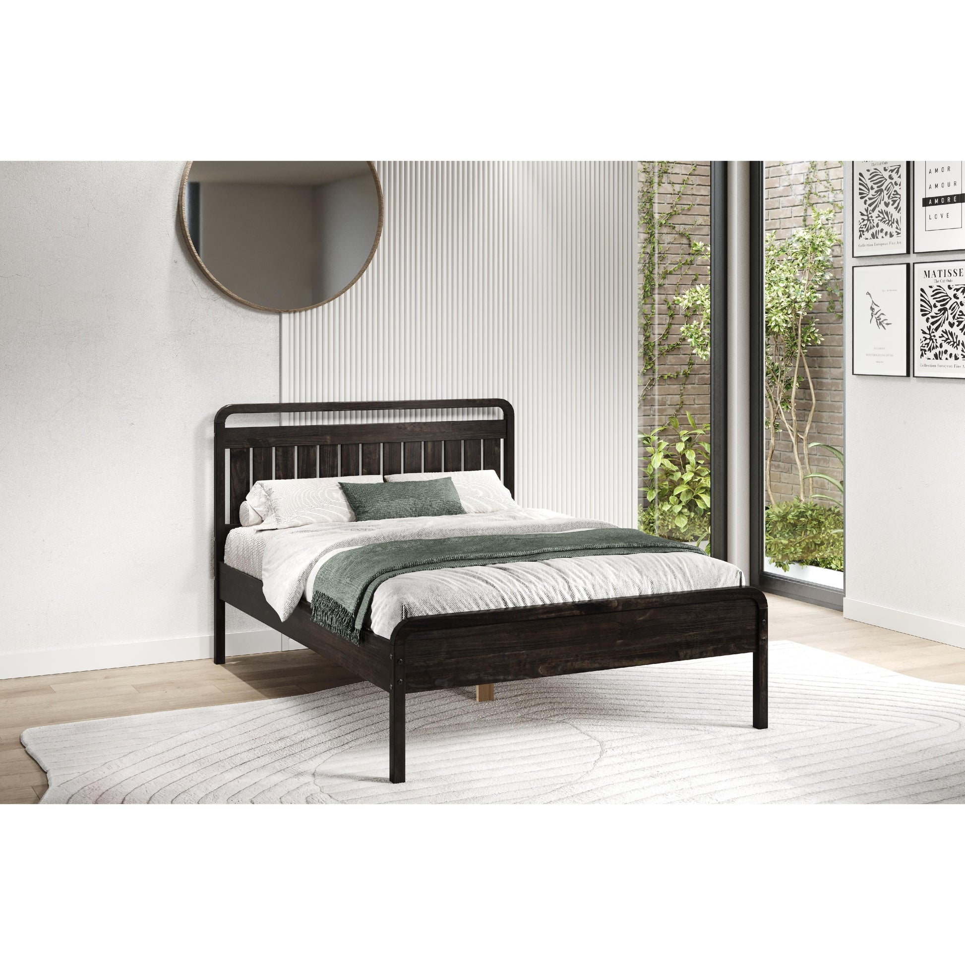  Donco Trading Company 2735-FUWL Full Platform Bed - Urban Walnut IMAGE 4