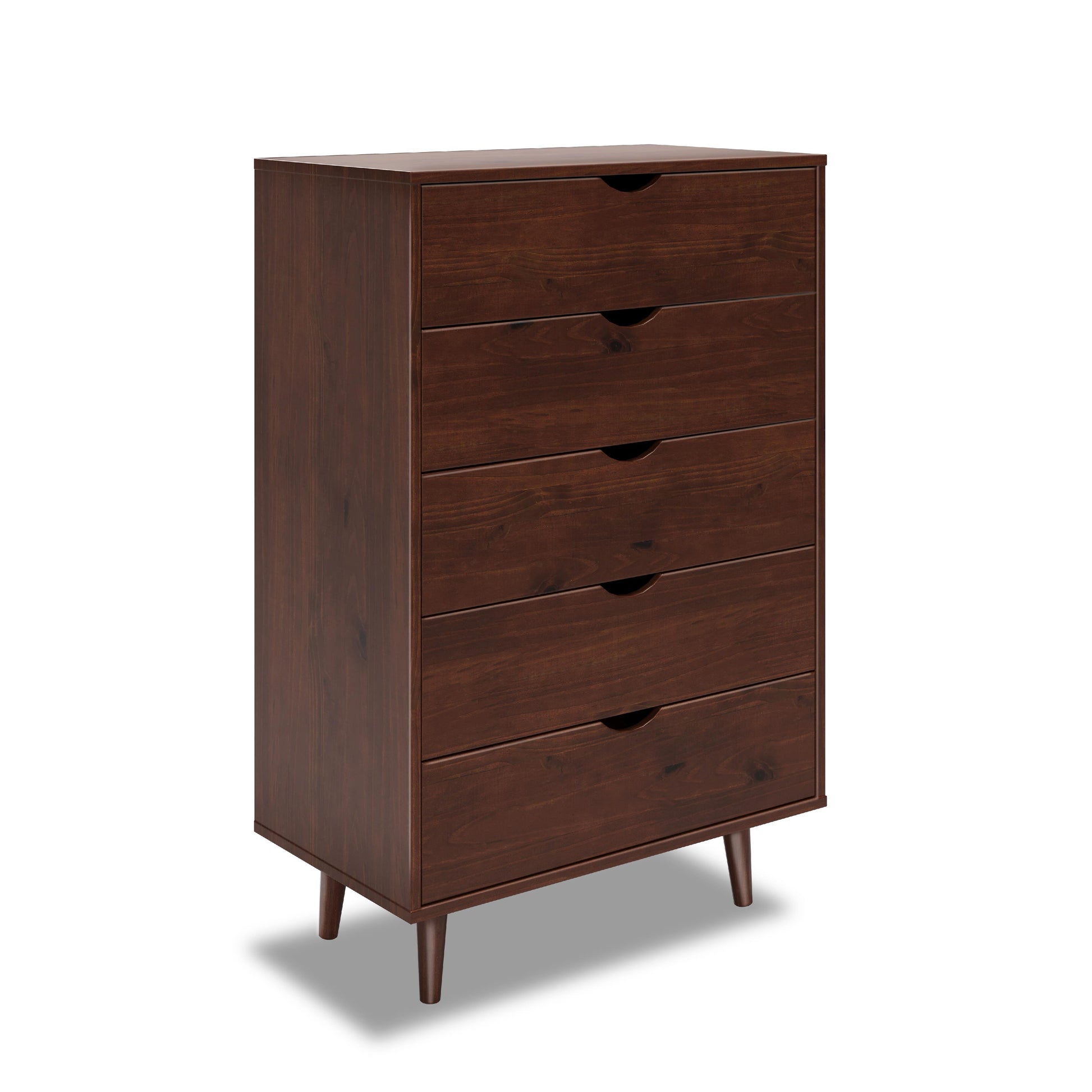  Donco Trading Company 2743-CP 5 Drawer Chest - Cappuccino IMAGE 2