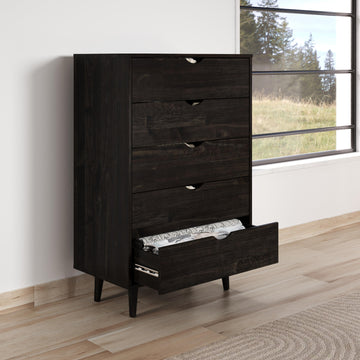  Donco Trading Company 2743-UWL 5 Drawer Chest - Urban Walnut IMAGE 1