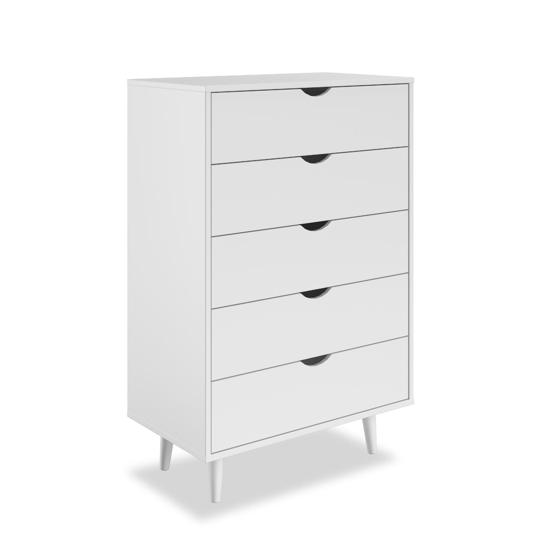 Donco Trading Company 2743-W 5 Drawer Chest - White IMAGE 1