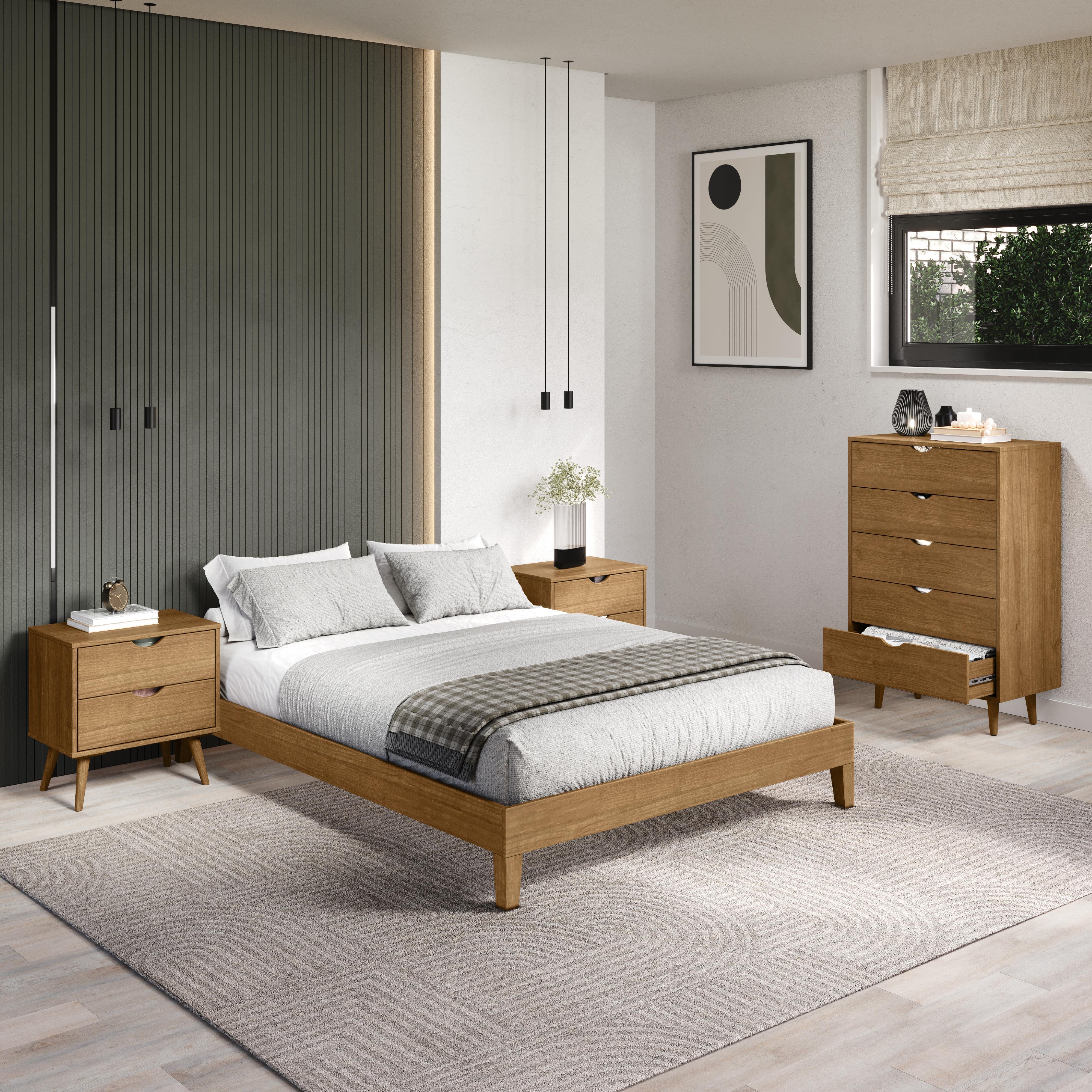  Donco Trading Company 2748-FUO Full Platform Bed - Urban Oak IMAGE 1