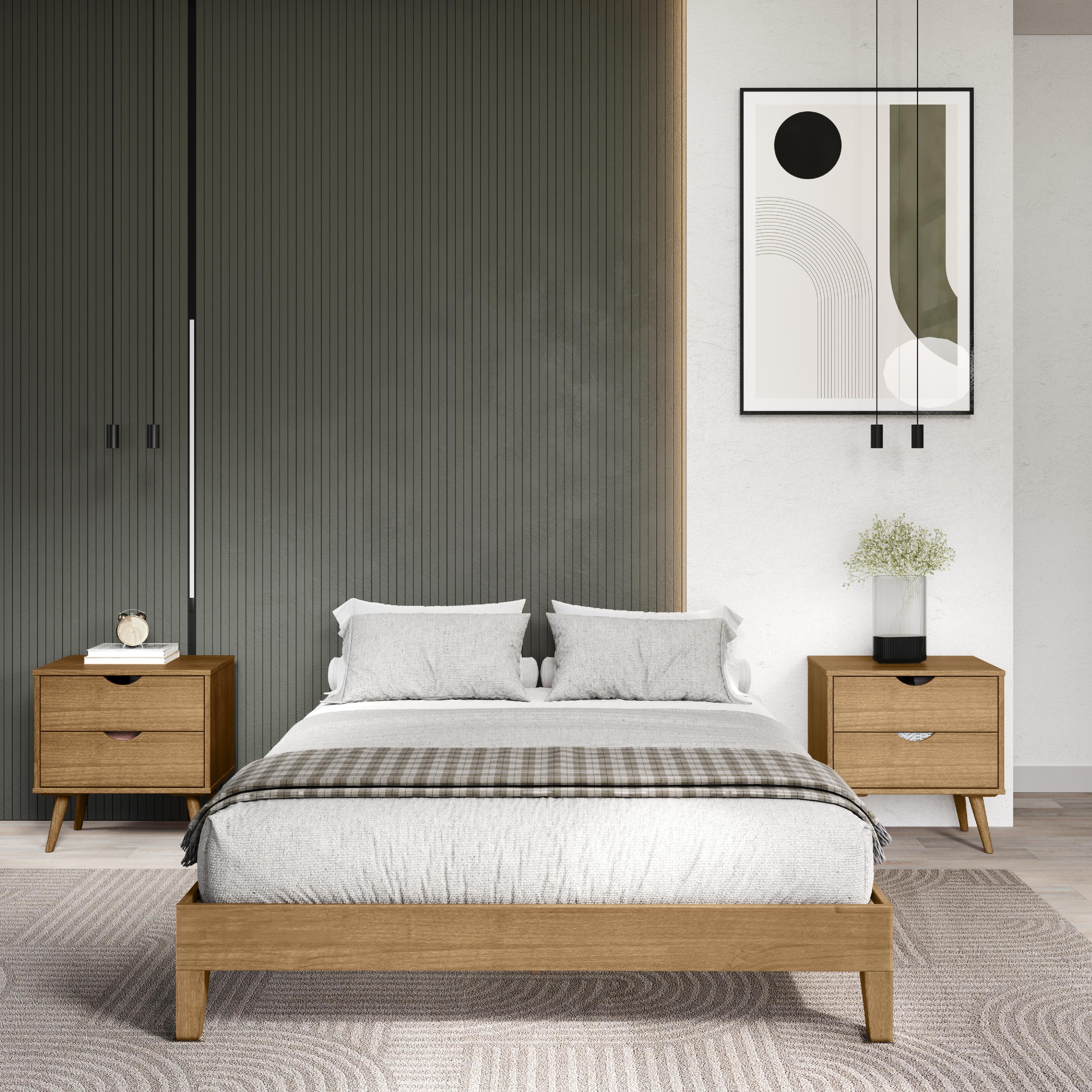  Donco Trading Company 2748-FUO Full Platform Bed - Urban Oak IMAGE 3