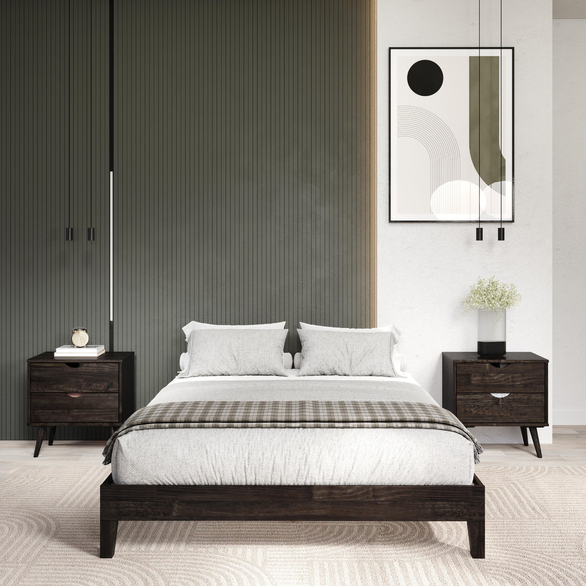  Donco Trading Company 2748-FUWL Full Platform Bed - Urban Walnut IMAGE 3
