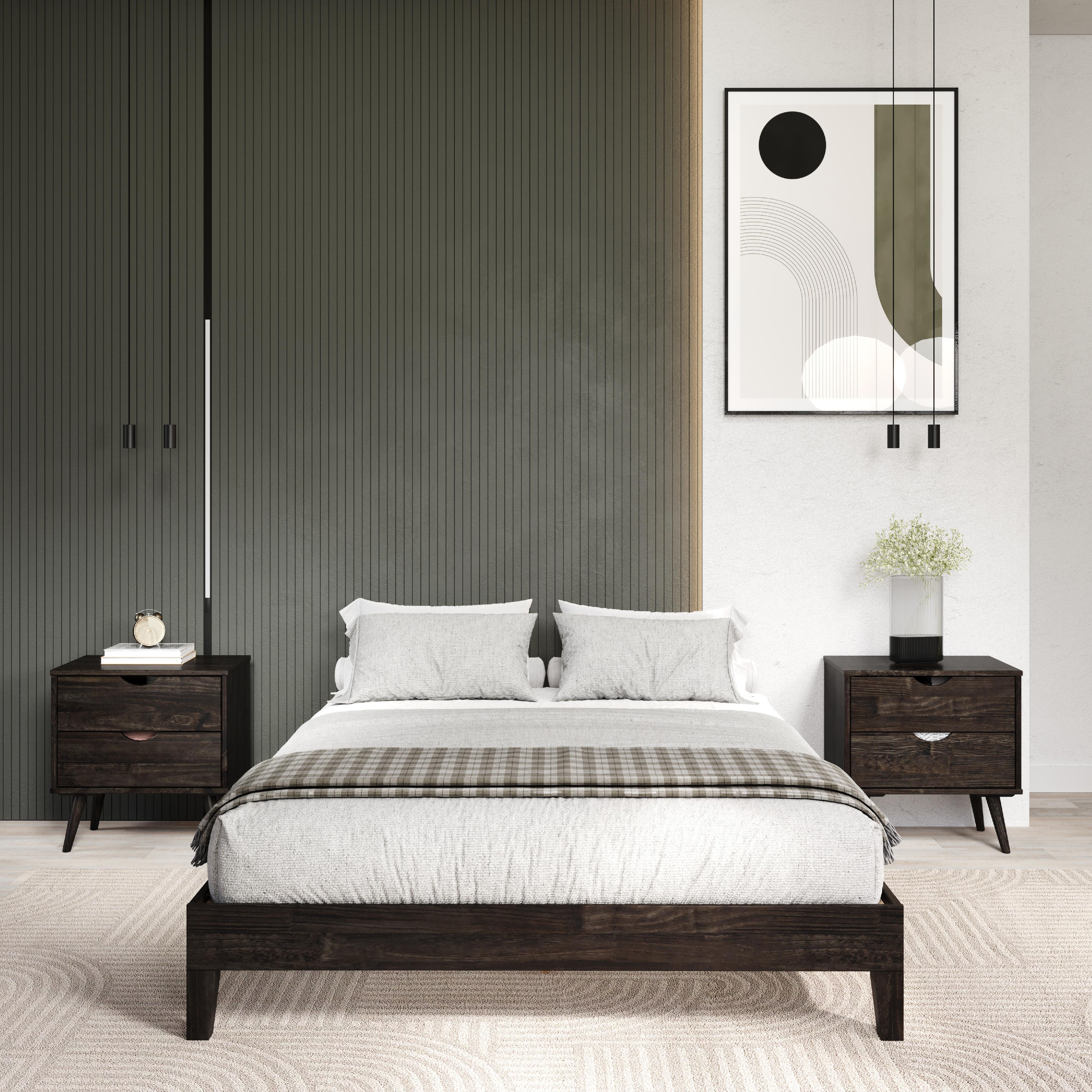  Donco Trading Company 2748-FUWL Full Platform Bed - Urban Walnut IMAGE 3