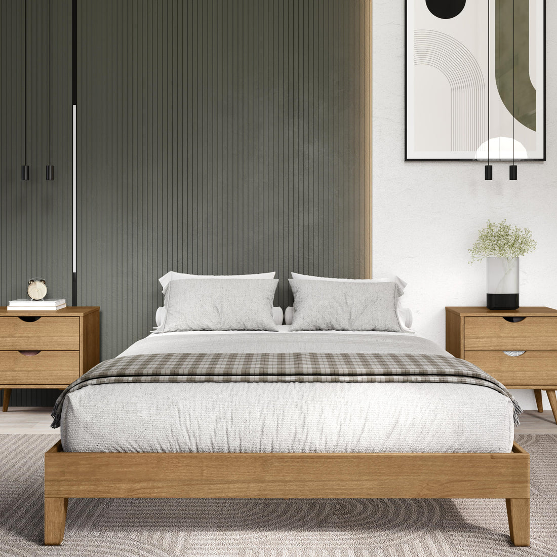  Donco Trading Company 2748-KUO King Platform Bed - Urban Oak IMAGE 1