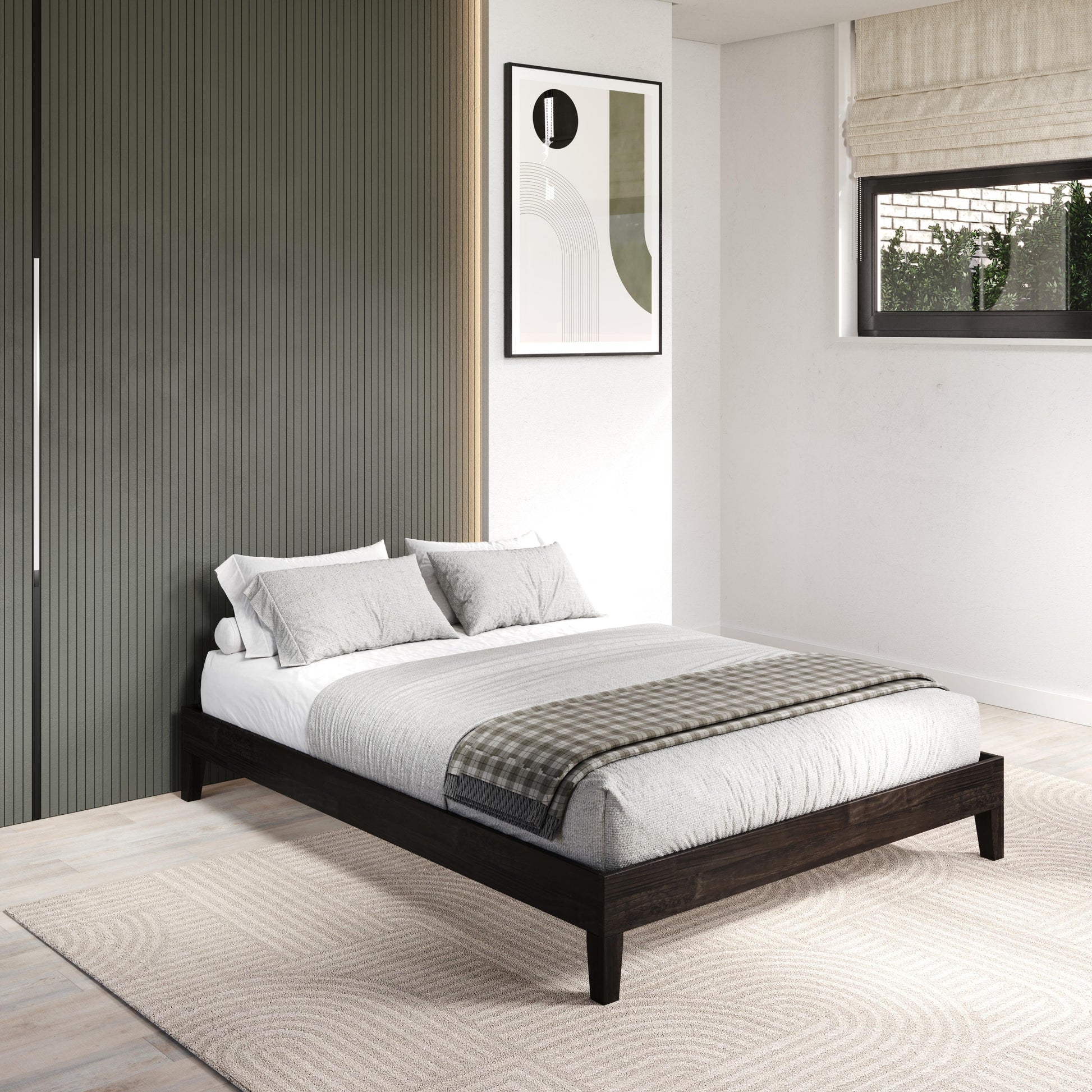  Donco Trading Company 2748-KUWL King Platform Bed - Urban Walnut IMAGE 3