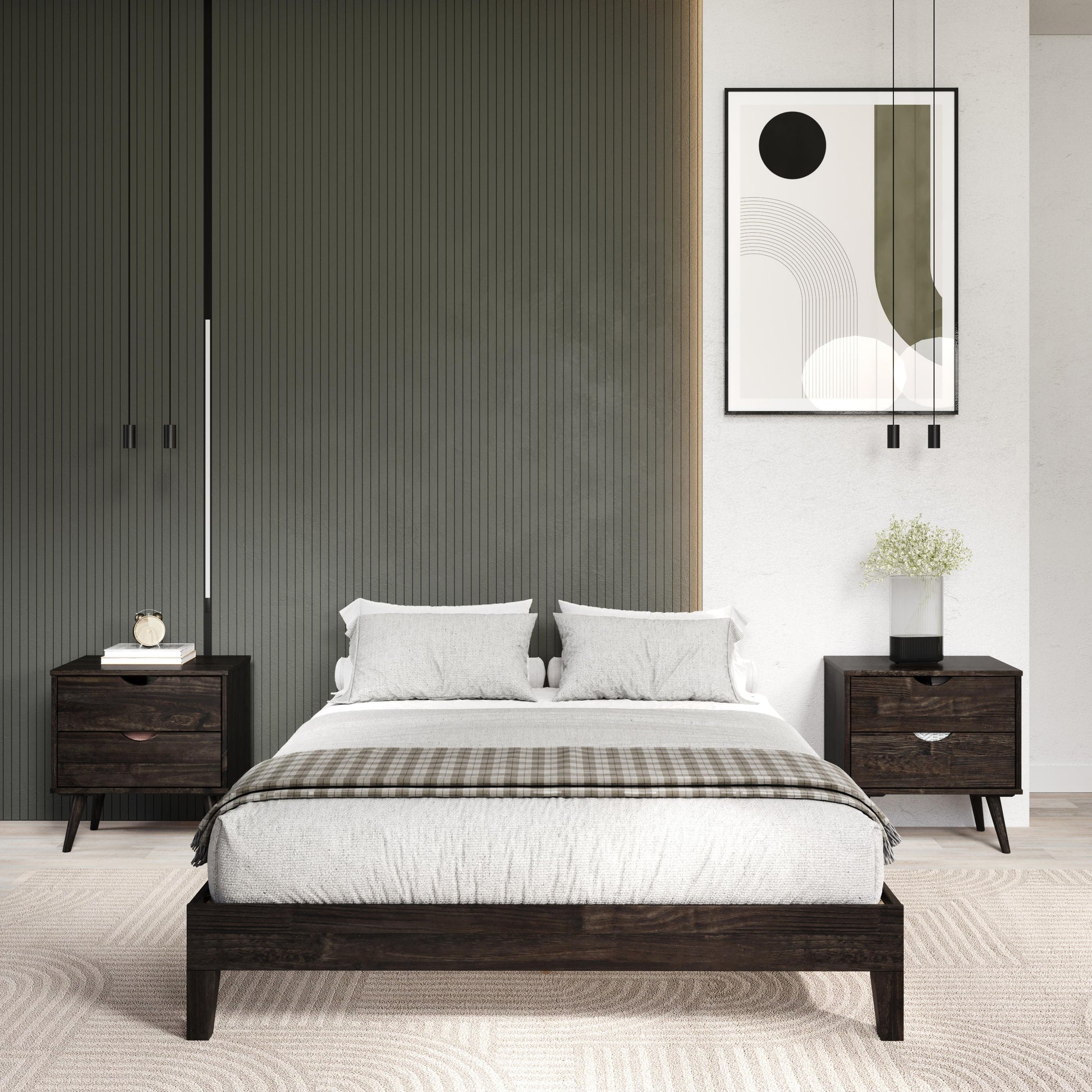  Donco Trading Company 2748-QUWL Queen Platform Bed - Urban Walnut IMAGE 4