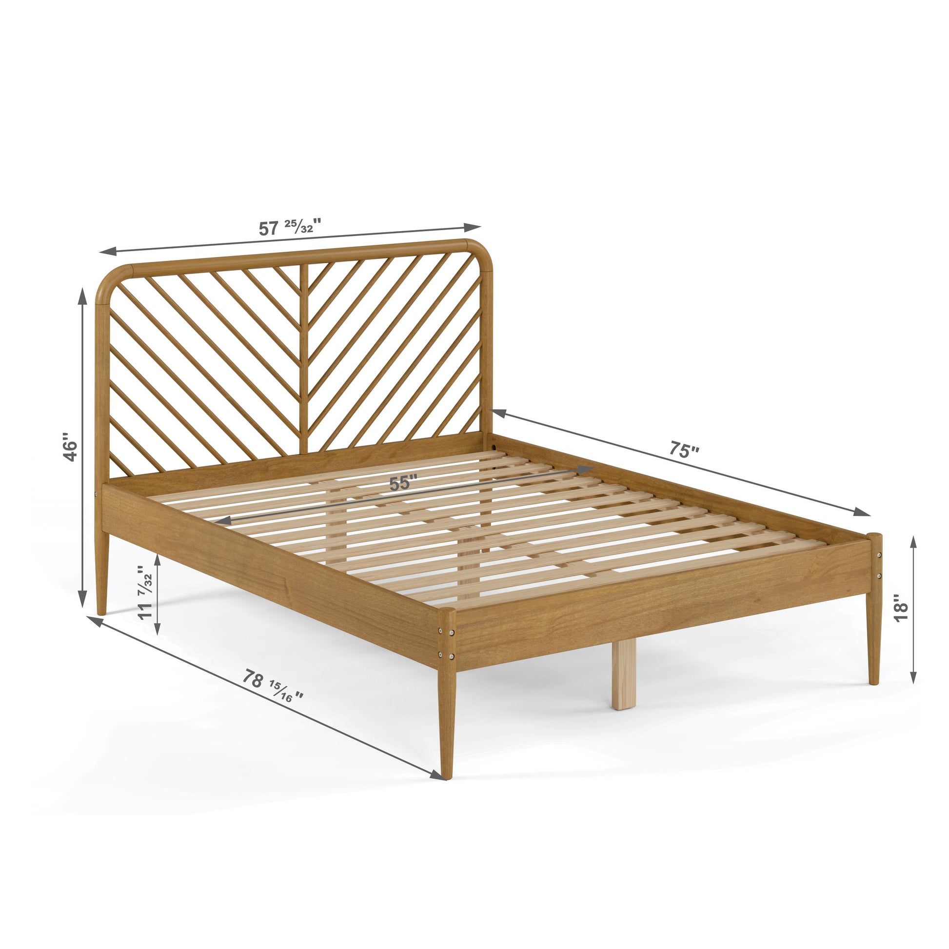  Donco Trading Company 2757-FUO Full Platform Bed - Urban Oak IMAGE 2