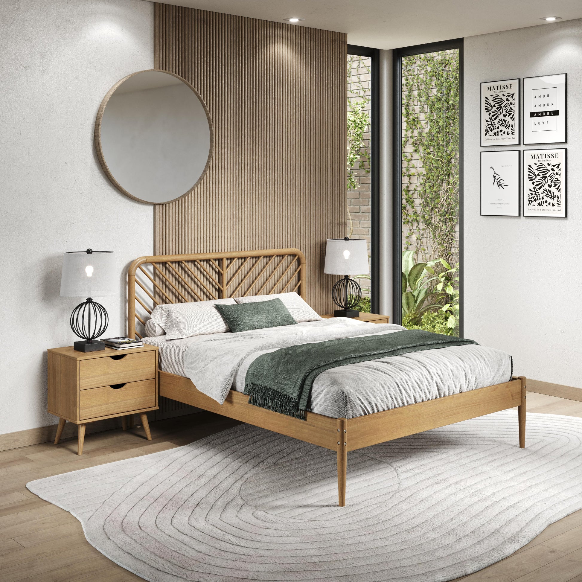  Donco Trading Company 2757-QUO Queen Platform Bed - Urban Oak IMAGE 1