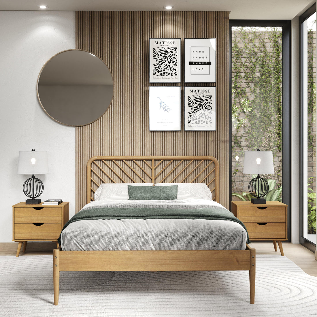  Donco Trading Company 2757-QUO Queen Platform Bed - Urban Oak IMAGE 1