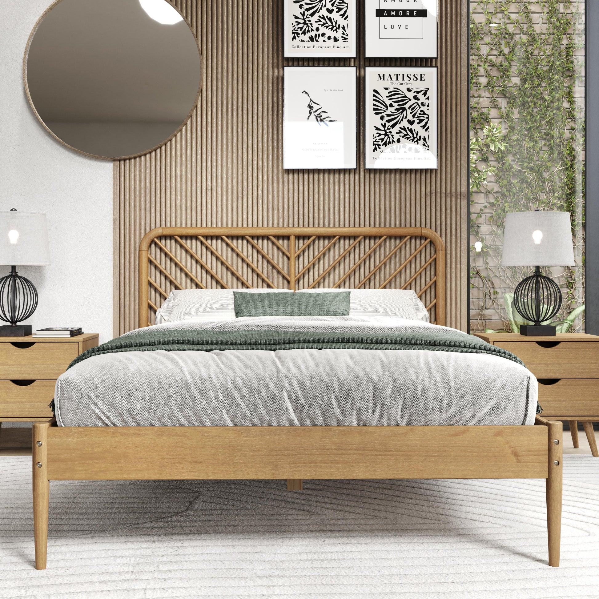  Donco Trading Company 2757-QUO Queen Platform Bed - Urban Oak IMAGE 3