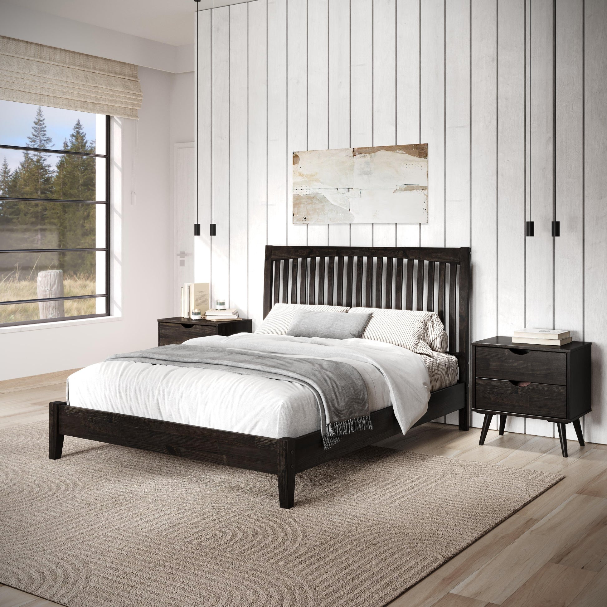  Donco Trading Company 2760-QUWL Queen Platform Bed - Urban Walnut IMAGE 2