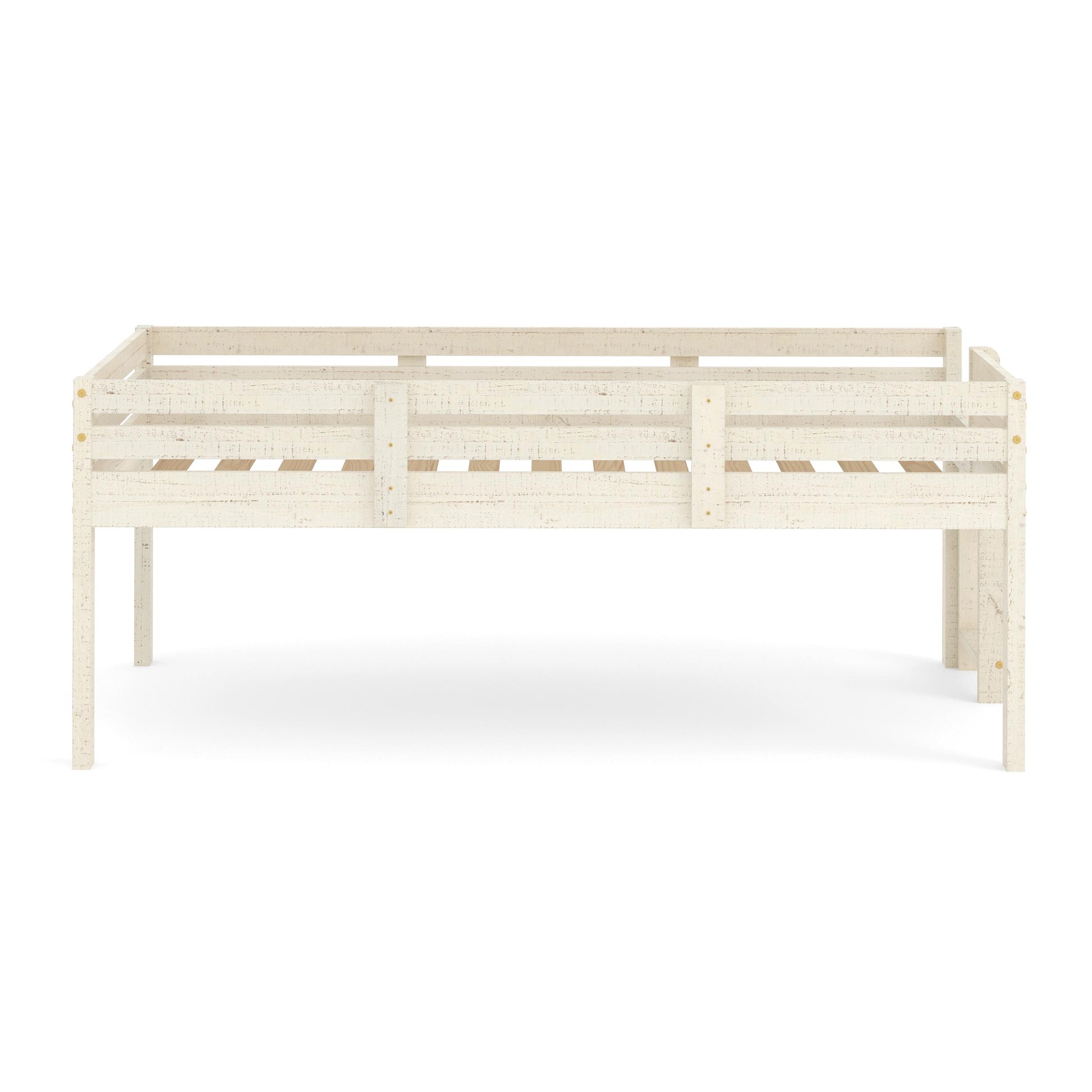  Donco Trading Company 2800-TRS Twin Low Loft Bed - Rustic Sand IMAGE 1