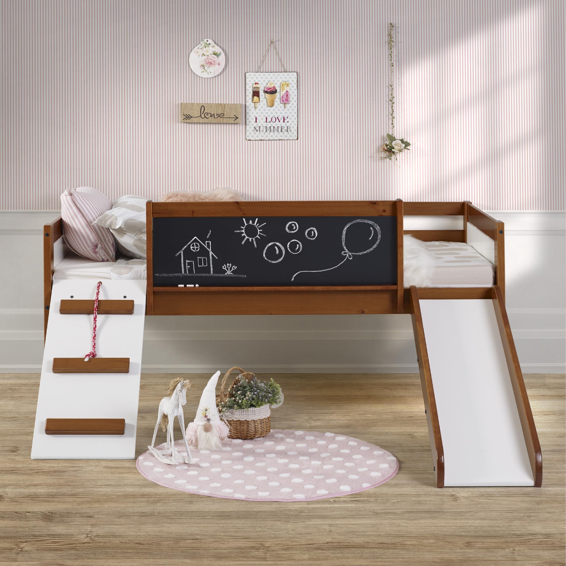  Donco Trading Company Art & Play 3005-TLE Novelty Twin Junior Low Loft Bed - Dark Espresso IMAGE 2
