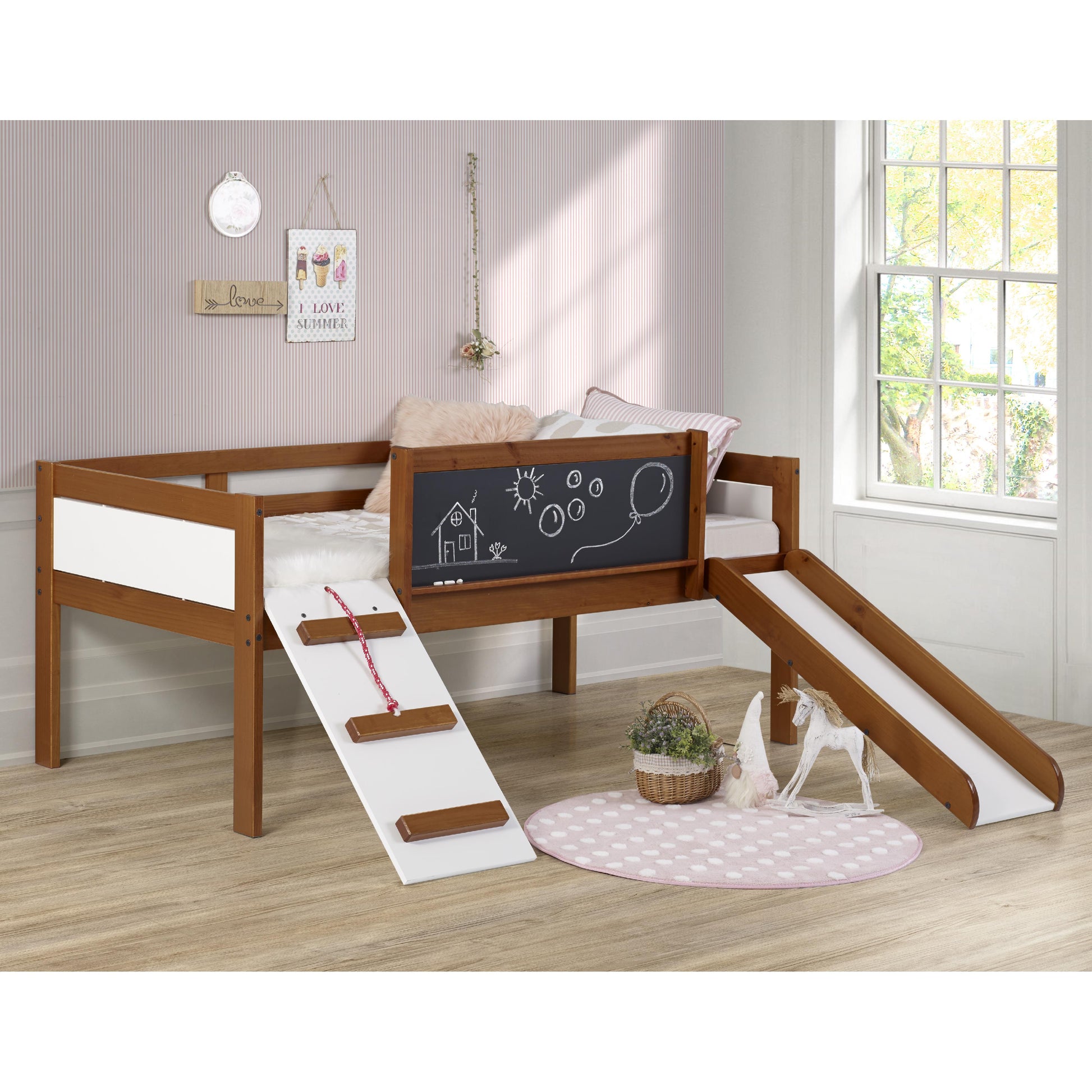  Donco Trading Company Art & Play 3005-TLE Novelty Twin Junior Low Loft Bed - Dark Espresso IMAGE 3
