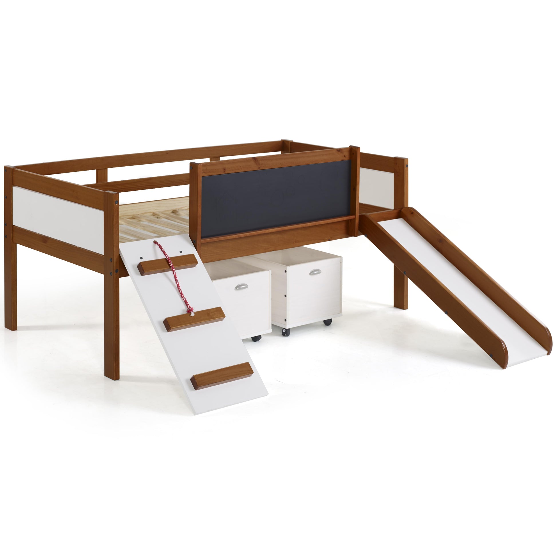  Donco Trading Company Art & Play 3005-TLE_3005C-TLWWDG Novelty Twin Junior Low Loft Bed with Toy Boxes - Dark Espresso IMAGE 5