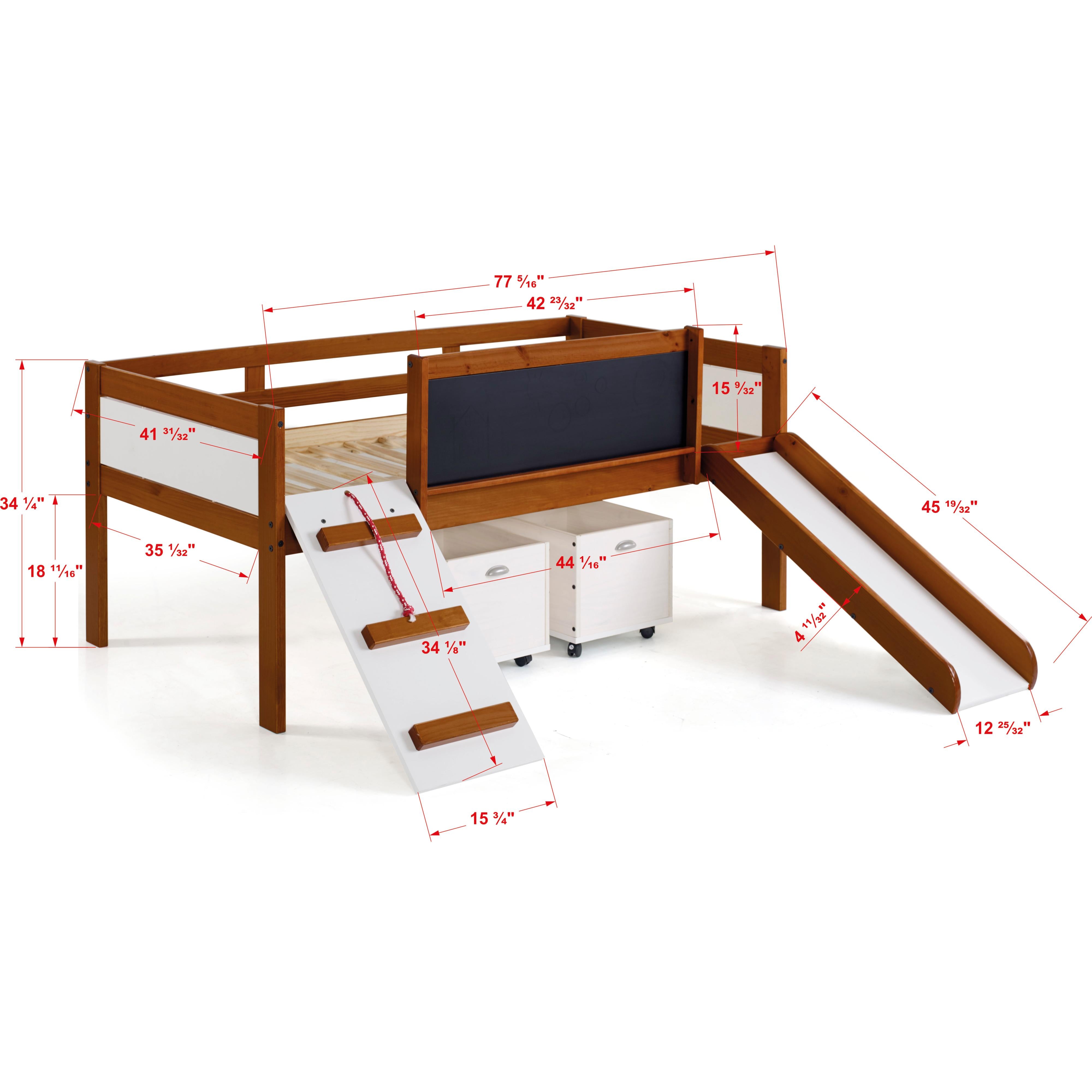  Donco Trading Company Art & Play 3005-TLE_3005C-TLWWDG Novelty Twin Junior Low Loft Bed with Toy Boxes - Dark Espresso IMAGE 8