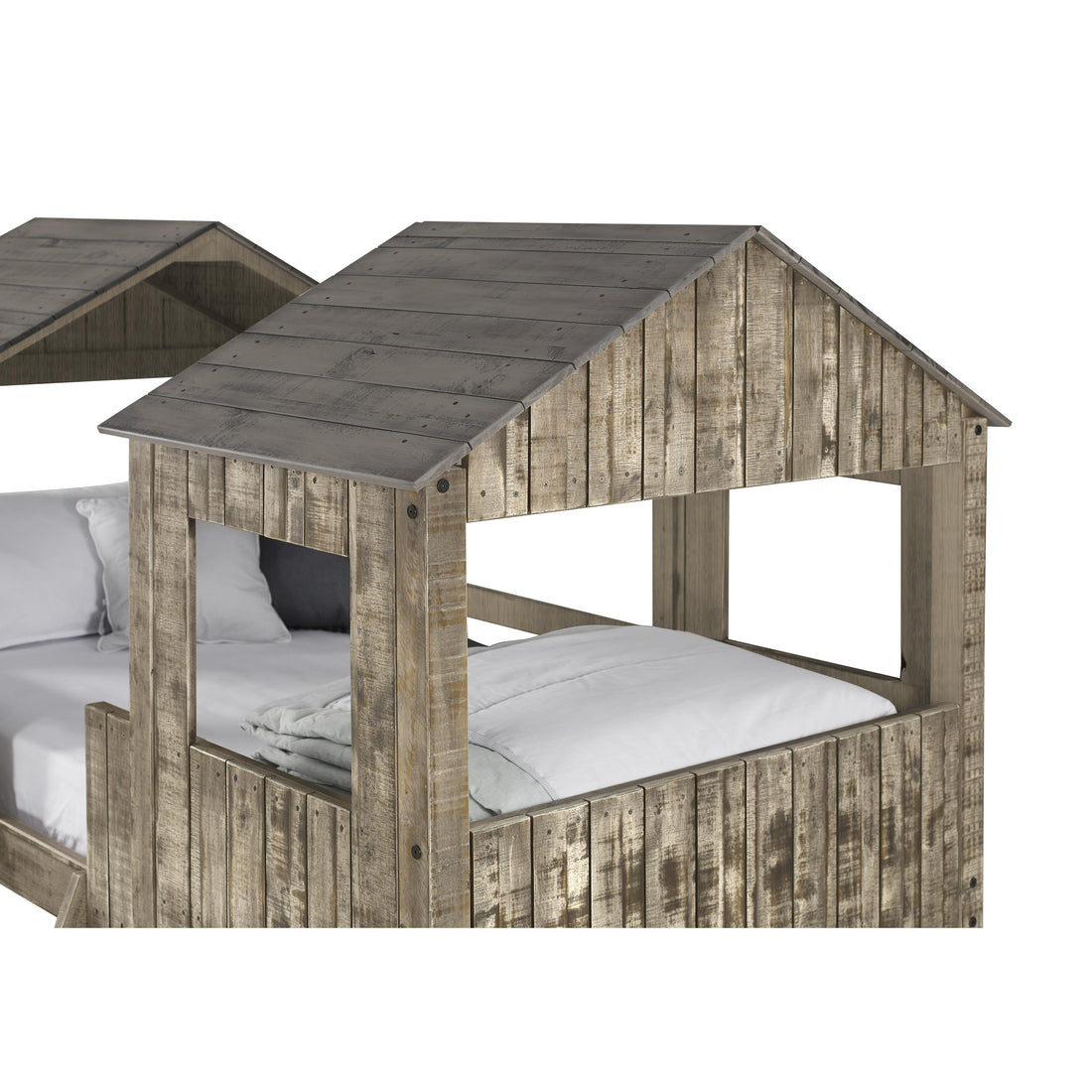  Donco Trading Company Tower 3225-TTRDW Twin over Twin Bunkbed - Rustic Driftwood IMAGE 1