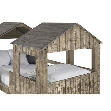  Donco Trading Company Tower 3225-TTRDW Twin over Twin Bunkbed - Rustic Driftwood IMAGE 1