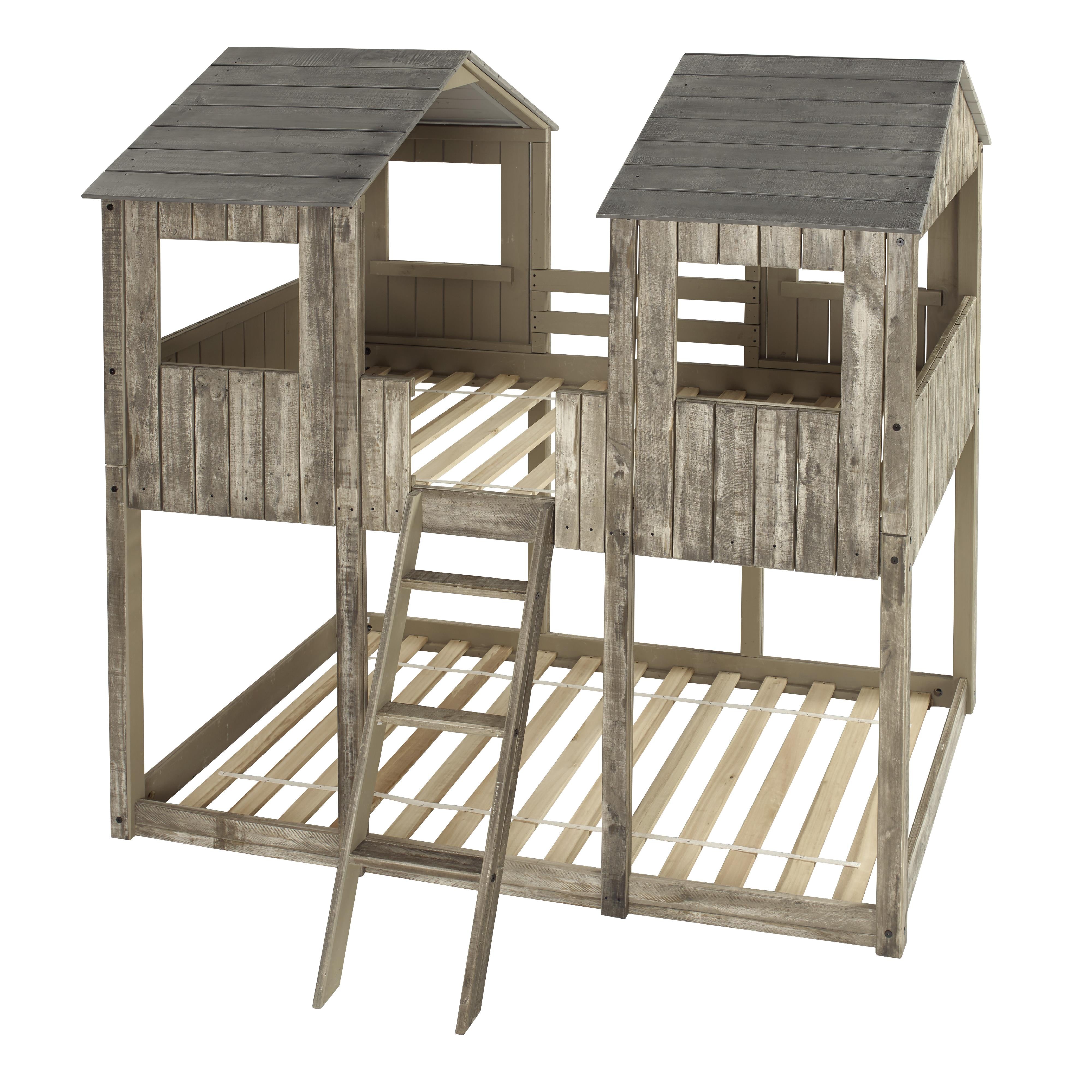  Donco Trading Company Tower 3225-TTRDW Twin over Twin Bunkbed - Rustic Driftwood IMAGE 6