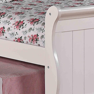  Donco Trading Company 325-FW_503-W Sleigh Full Bed with Twin Trundle - White IMAGE 1