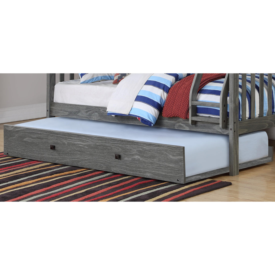  Donco Trading Company 503-BG Brushed Twin Trundle Bed - Brushed Grey IMAGE 1