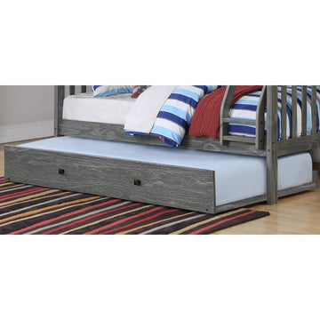  Donco Trading Company 503-BG Brushed Twin Trundle Bed - Brushed Grey IMAGE 1