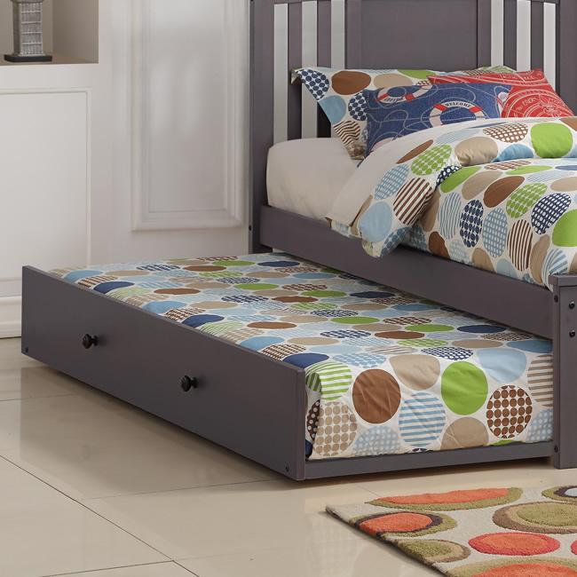  Donco Trading Company 503-SG Slate Twin Trundle Bed - Slate Grey IMAGE 1