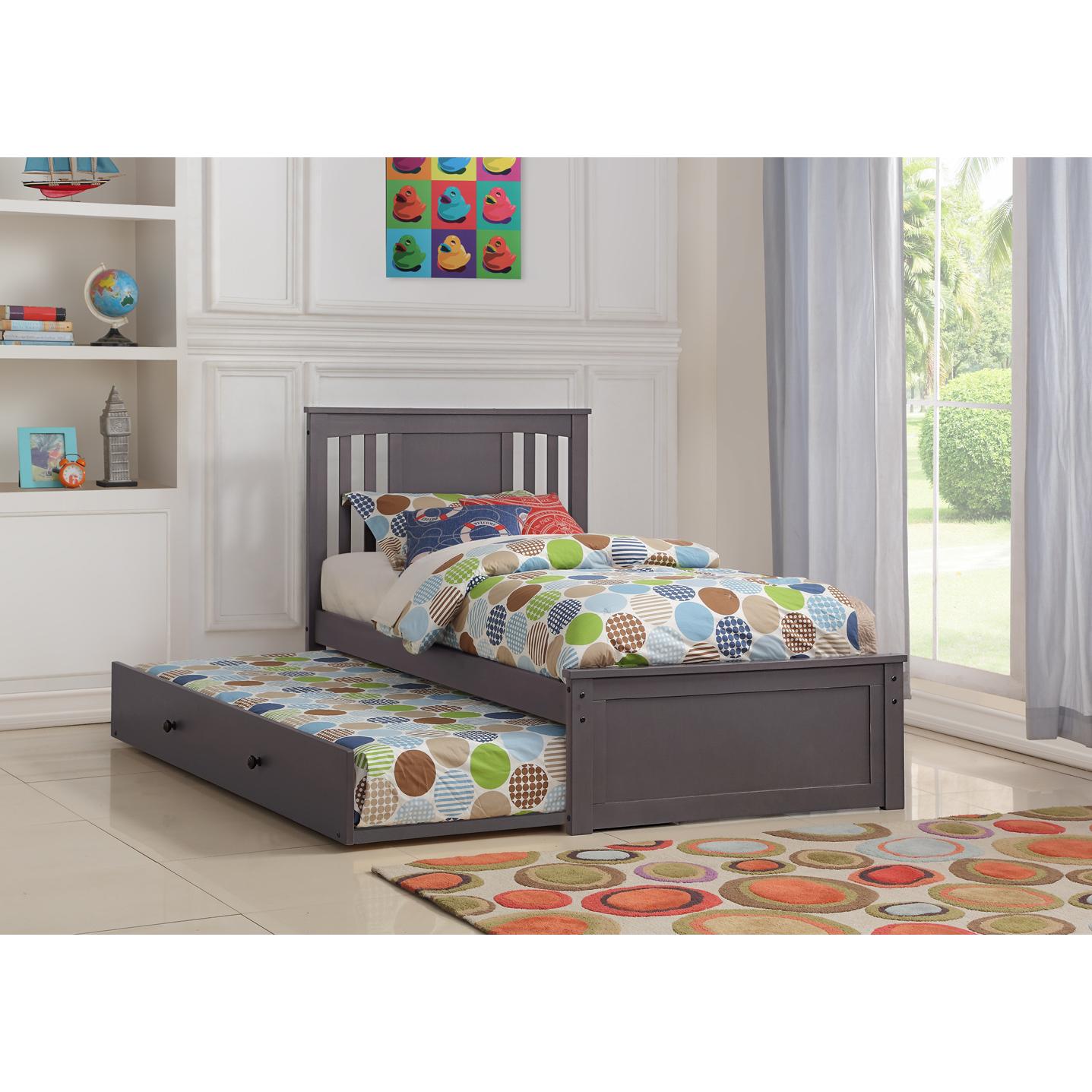  Donco Trading Company 503-SG Slate Twin Trundle Bed - Slate Grey IMAGE 2