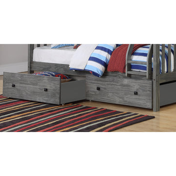  Donco Trading Company 505-BG Dual Brushed Underbed Drawers - Brushed Grey IMAGE 1