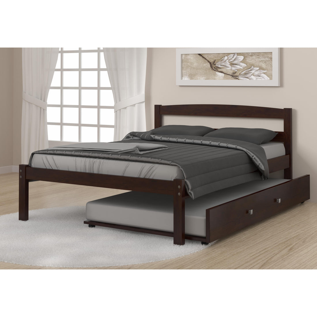  Donco Trading Company Econo Scandinavian 575-FCP_503-CP Full Bed with Twin Trundle - Dark Cappuccino IMAGE 1