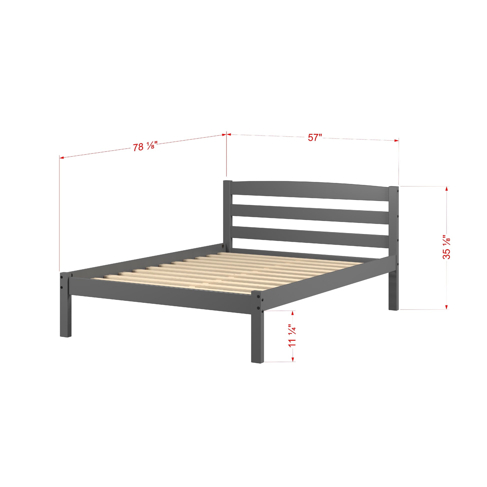  Donco Trading Company Econo Scandinavian 575-FDG Full Bed - Dark Grey IMAGE 2