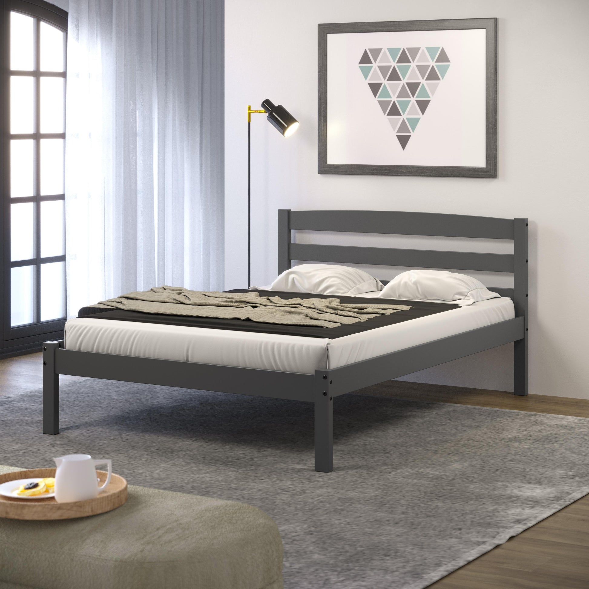  Donco Trading Company Econo Scandinavian 575-FDG Full Bed - Dark Grey IMAGE 3