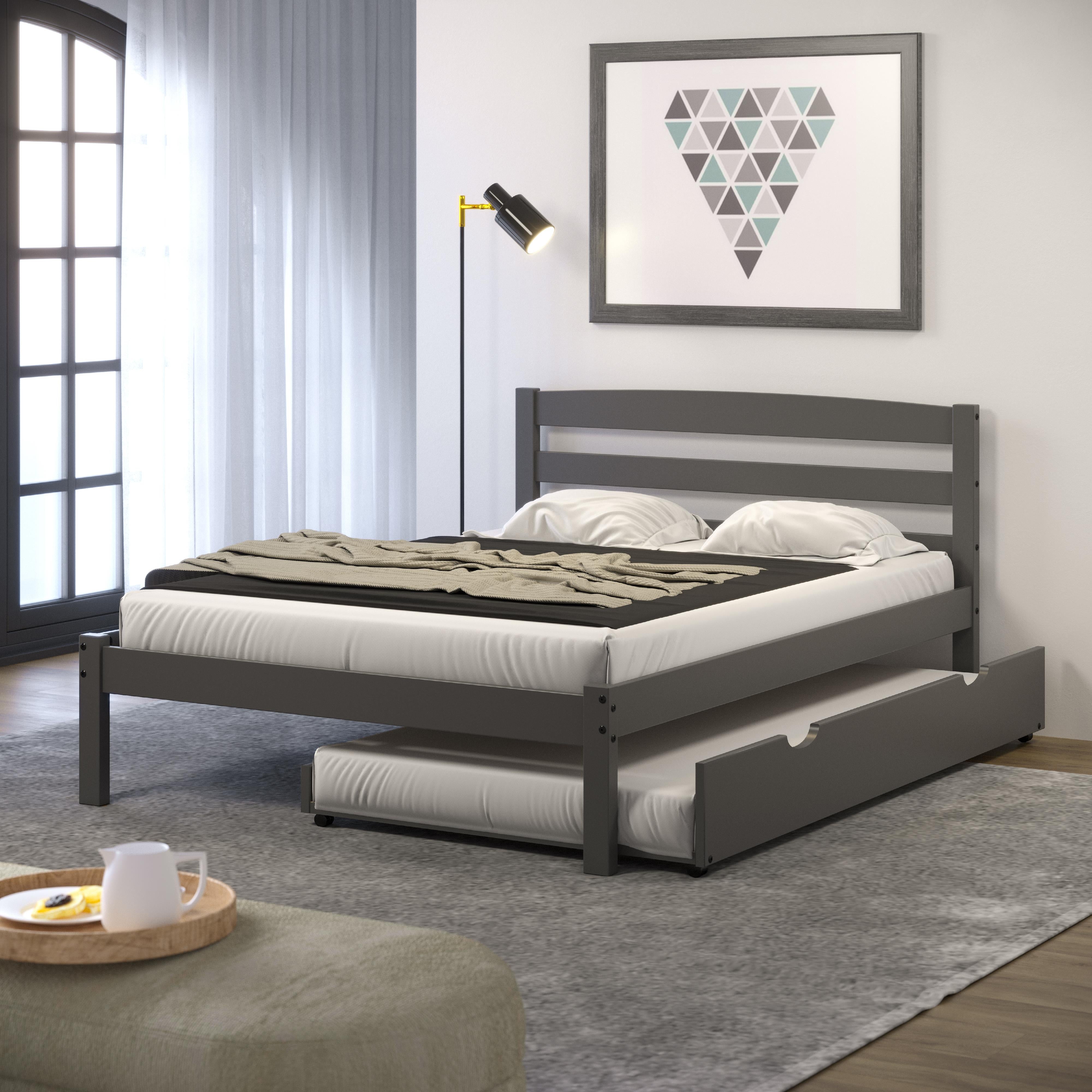  Donco Trading Company Econo Scandinavian 575-FDG_503-DG Full Bed with Twin Trundle - Dark Grey IMAGE 2