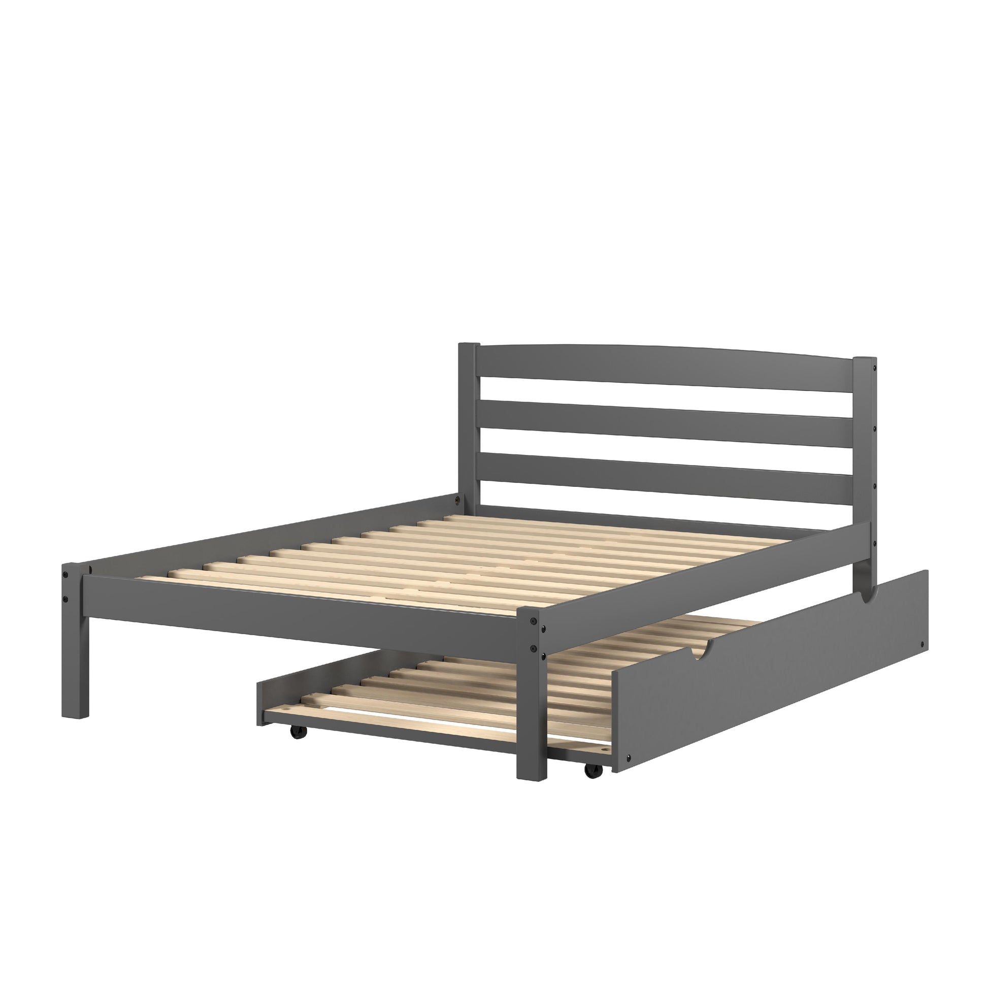  Donco Trading Company Econo Scandinavian 575-FDG_503-DG Full Bed with Twin Trundle - Dark Grey IMAGE 3
