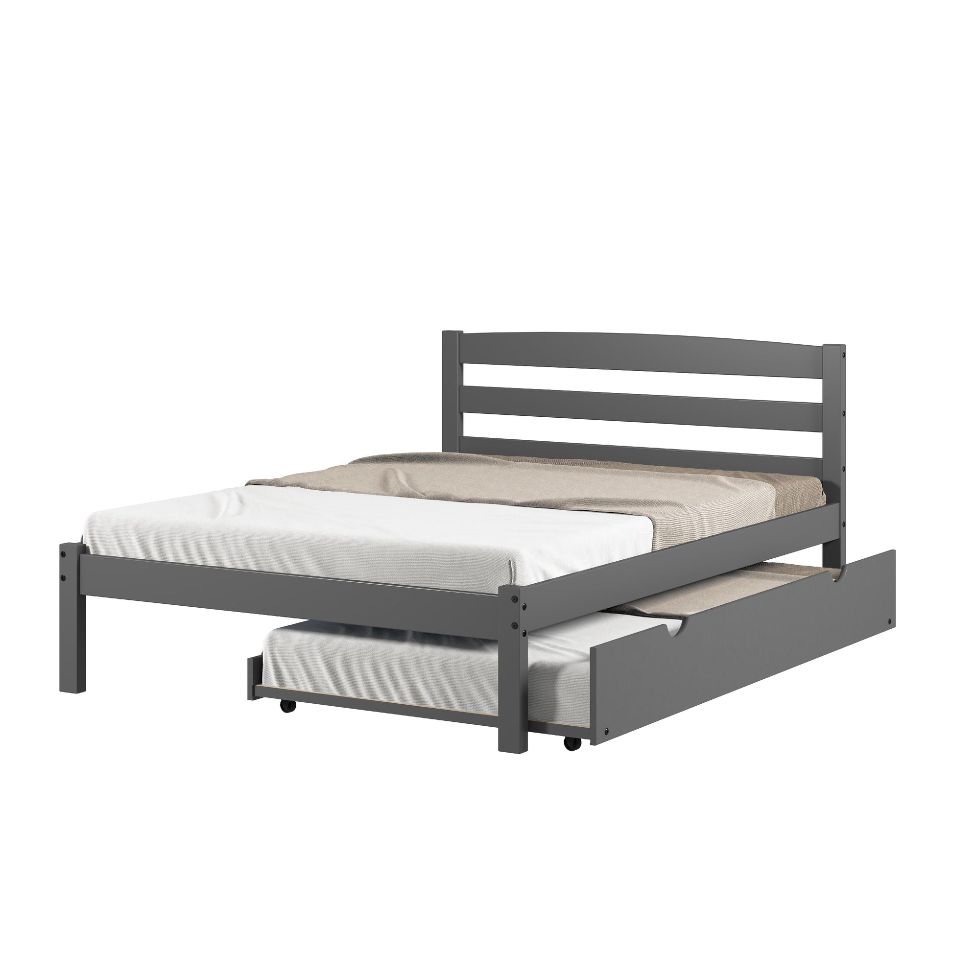  Donco Trading Company Econo Scandinavian 575-FDG_503-DG Full Bed with Twin Trundle - Dark Grey IMAGE 4