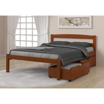  Donco Trading Company Econo Scandinavian 575-FE_505-E Full Bed with Drawers - Light Espresso IMAGE 1