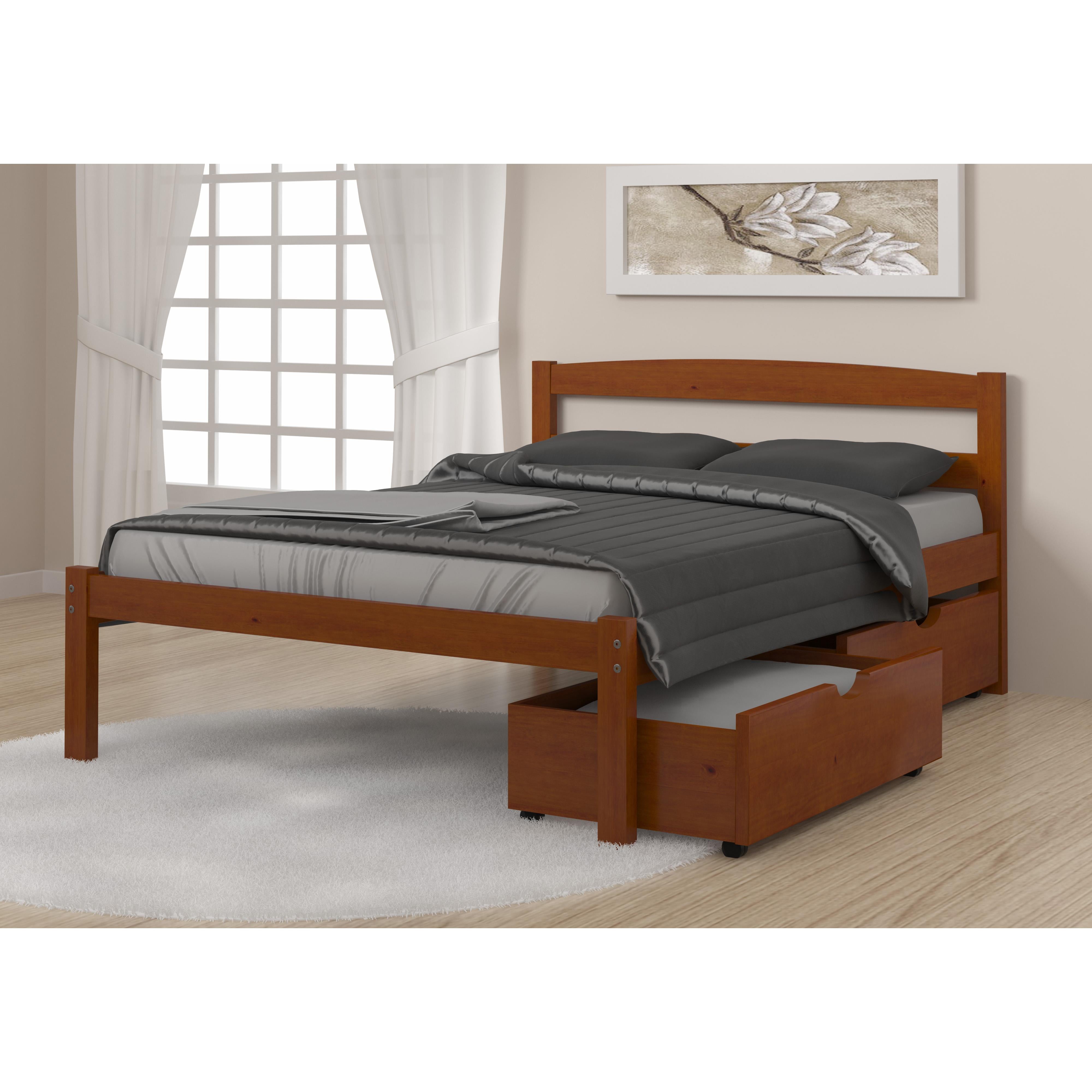 Donco Trading Company Econo Scandinavian 575-FE_505-E Full Bed with Drawers - Light Espresso IMAGE 1