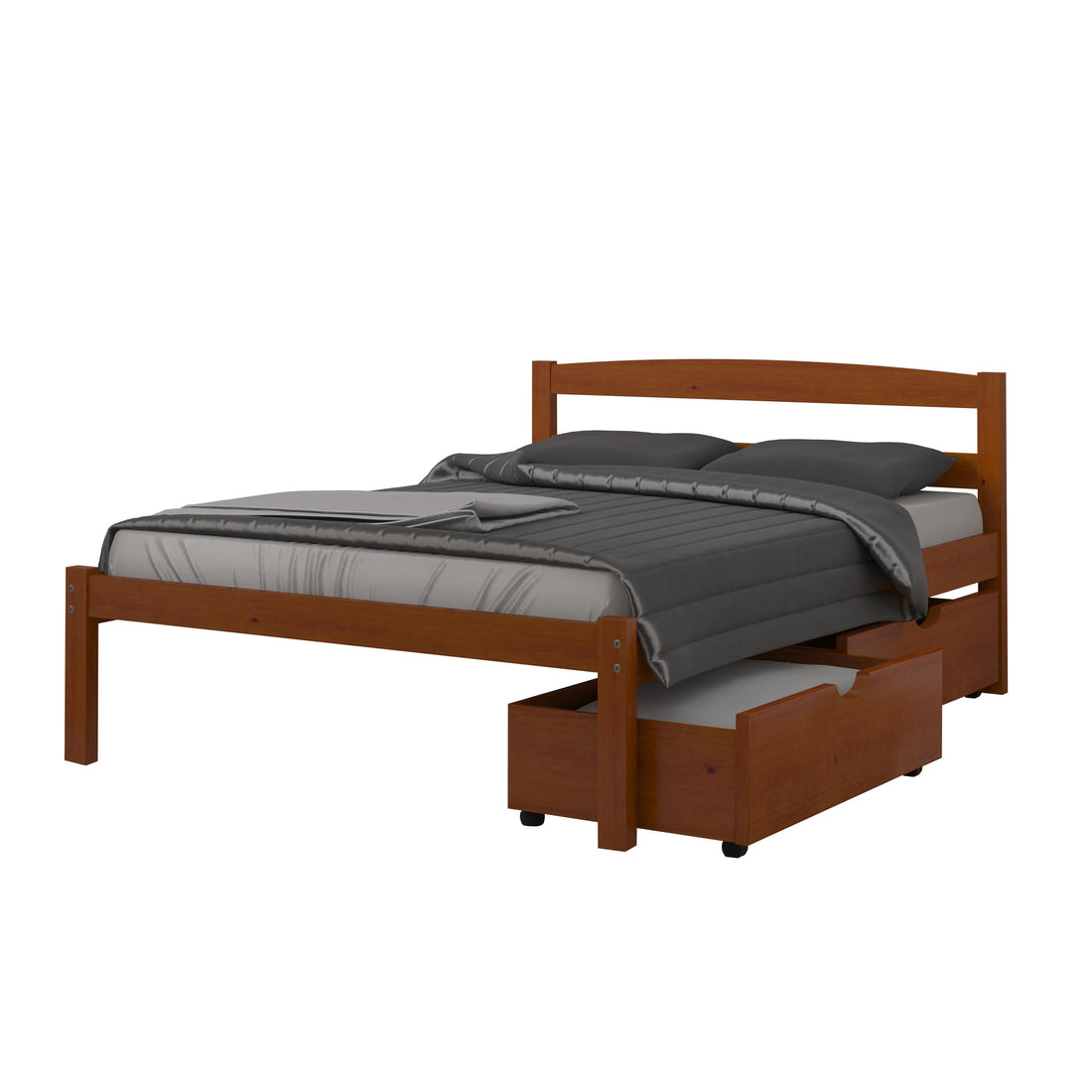  Donco Trading Company Econo Scandinavian 575-FE_505-E Full Bed with Drawers - Light Espresso IMAGE 1