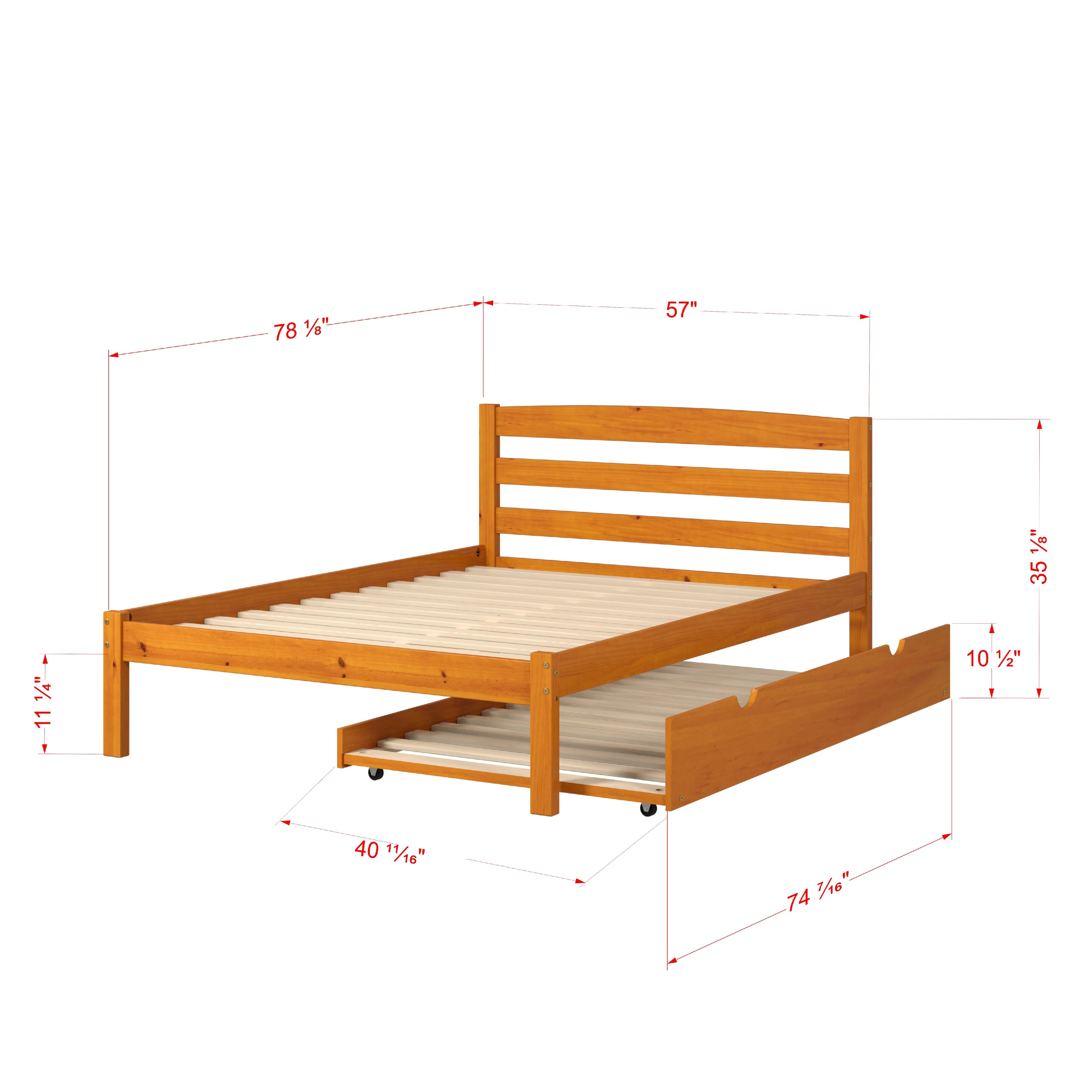 Donco Trading Company Econo Scandinavian 575-FH_503-H Full Bed with Twin Trundle - Honey IMAGE 1