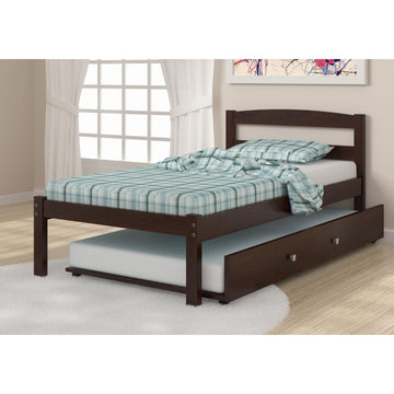  Donco Trading Company Econo Scandinavian 575-TCP_503-CP Twin Bed with Twin Trundle - Dark Cappuccino IMAGE 1