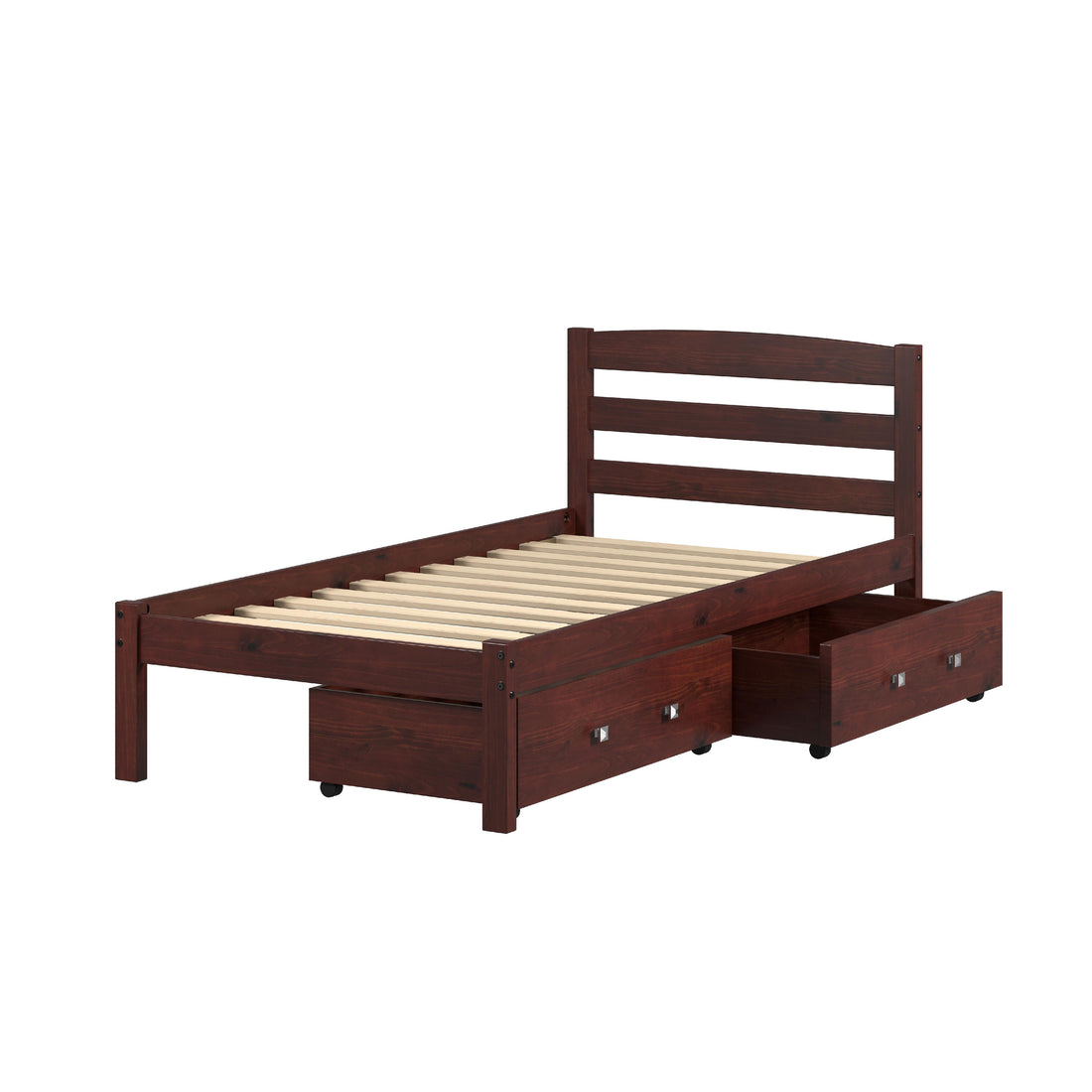  Donco Trading Company Econo Scandinavian 575-TCP_505-CP Twin Bed with Drawers - Dark Cappuccino IMAGE 1