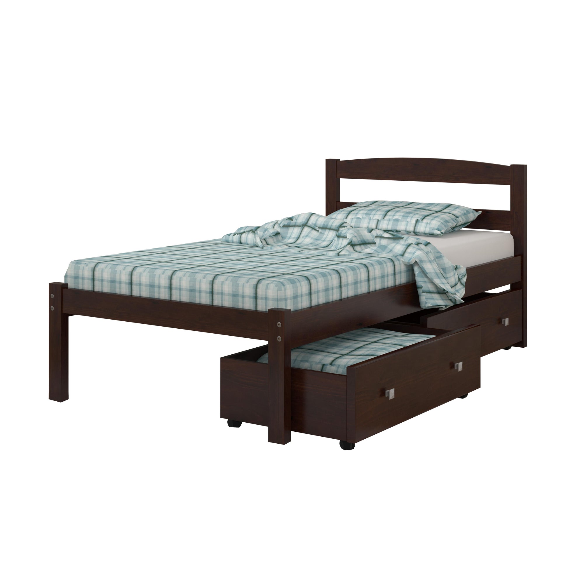  Donco Trading Company Econo Scandinavian 575-TCP_505-CP Twin Bed with Drawers - Dark Cappuccino IMAGE 3