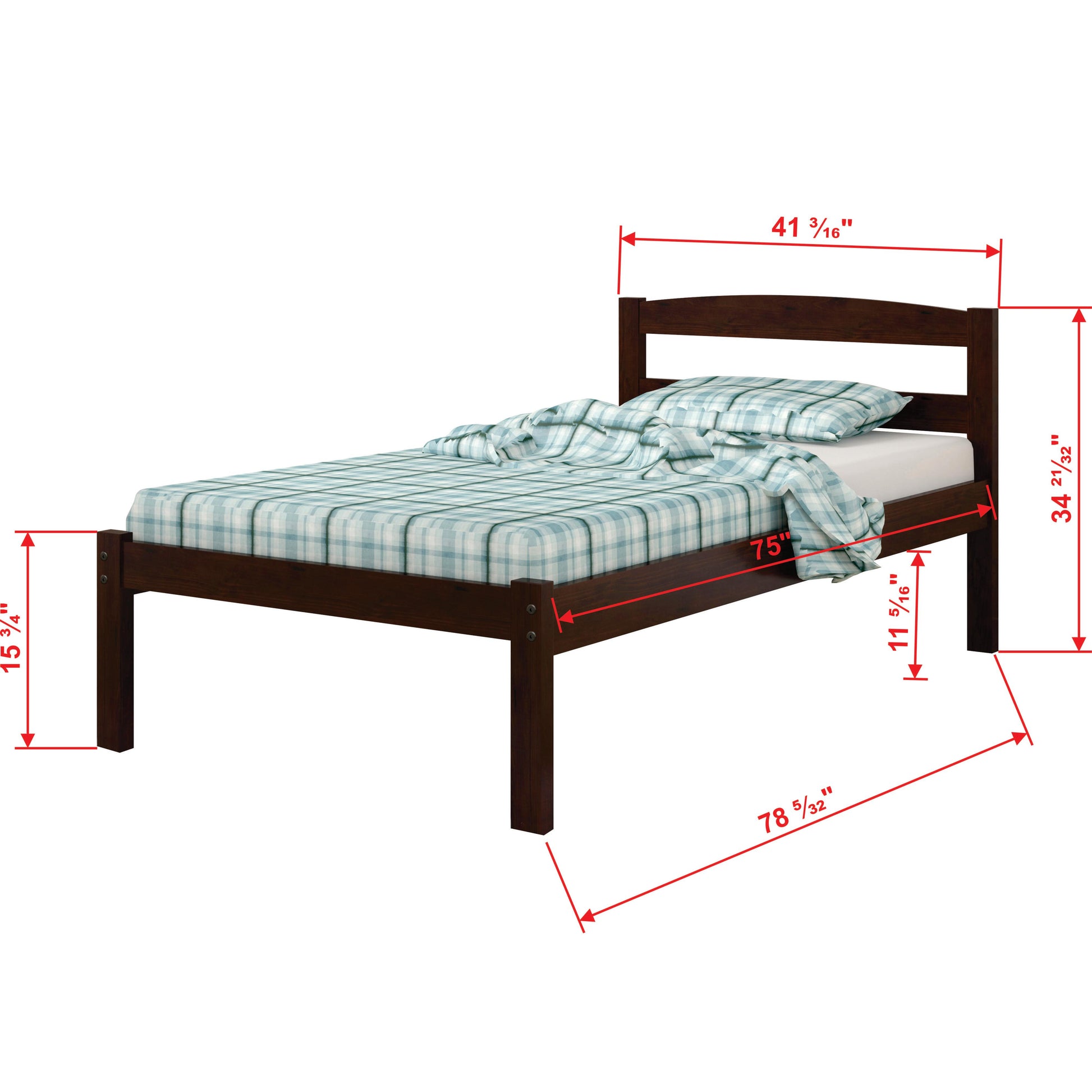  Donco Trading Company Econo Scandinavian 575-TCP_505-CP Twin Bed with Drawers - Dark Cappuccino IMAGE 5