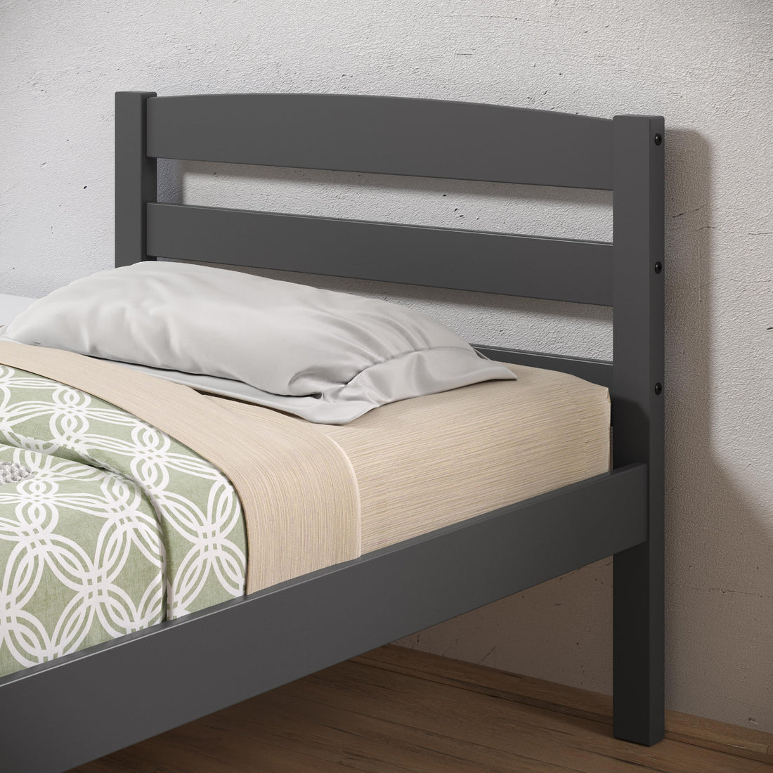  Donco Trading Company Econo Scandinavian 575-TDG Twin Bed - Dark Grey IMAGE 1