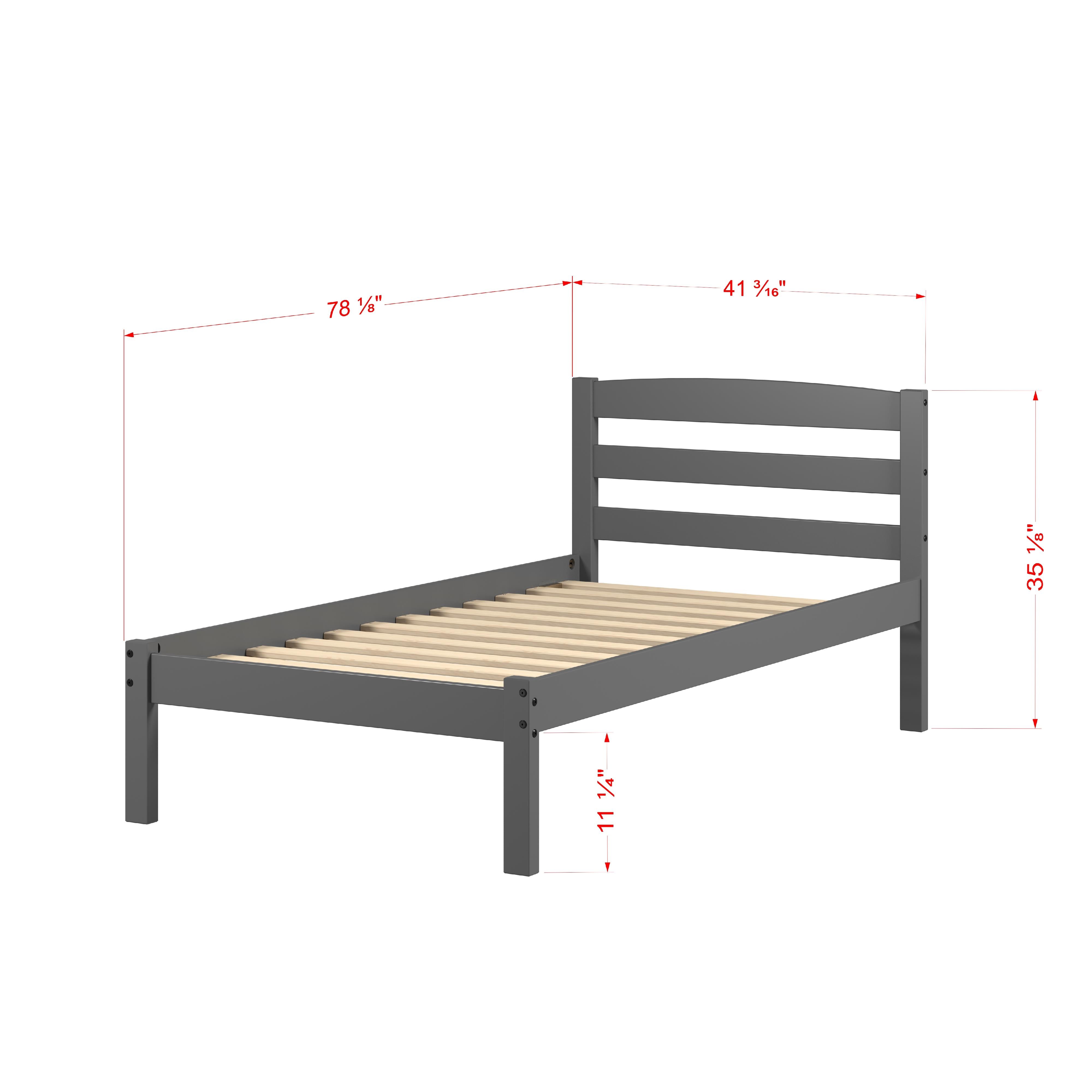  Donco Trading Company Econo Scandinavian 575-TDG Twin Bed - Dark Grey IMAGE 3