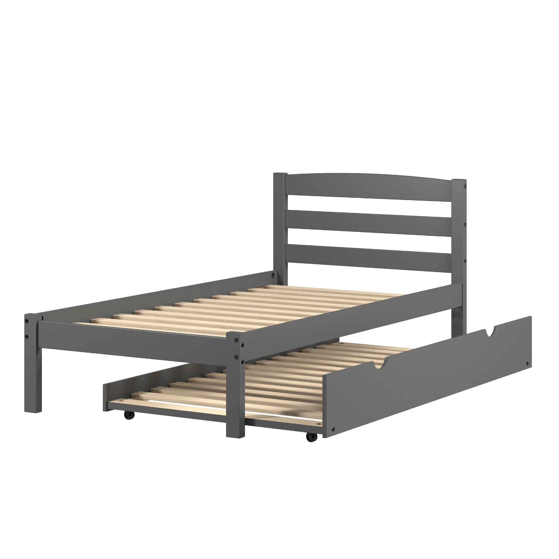  Donco Trading Company Econo Scandinavian 575-TDG_503-DG Twin Bed with Twin Trundle - Dark Grey IMAGE 3